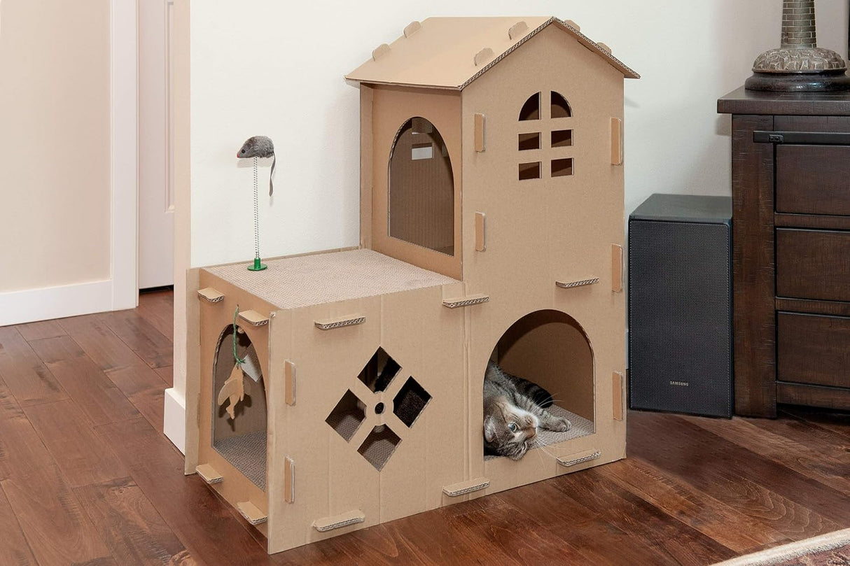 Muebles para gatos y rascadorcon hierba gatera