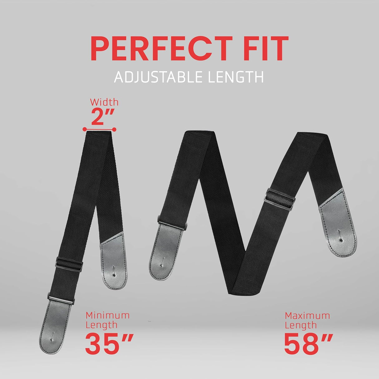 Correa de guitarra Pyle antideslizante y ajustable eléctrica