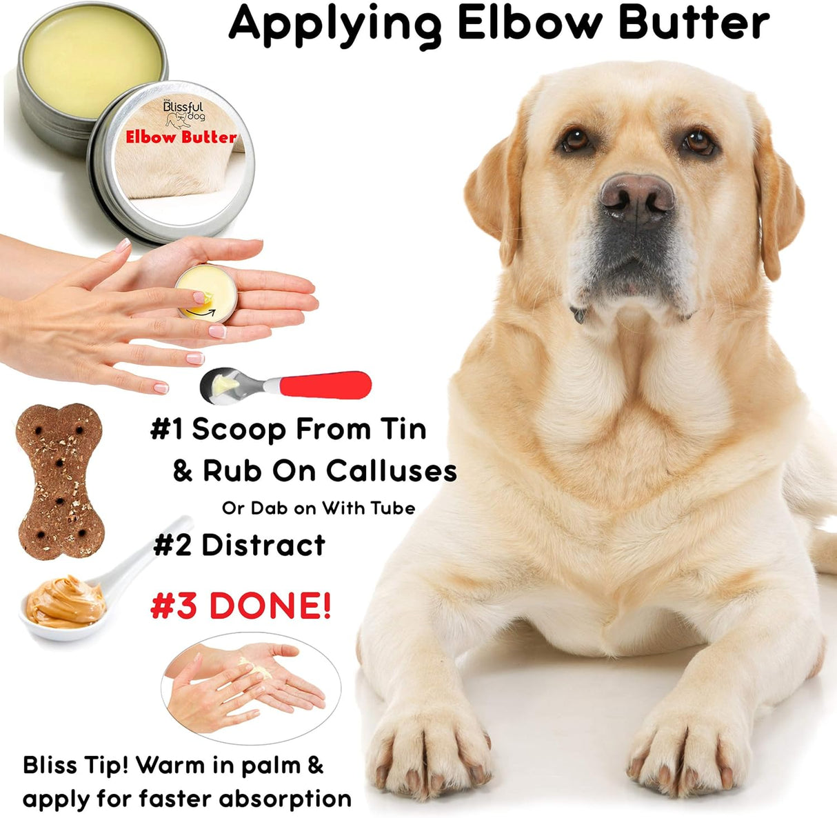 Vitaminas Codo de mantequilla para perro hidrata los callos
