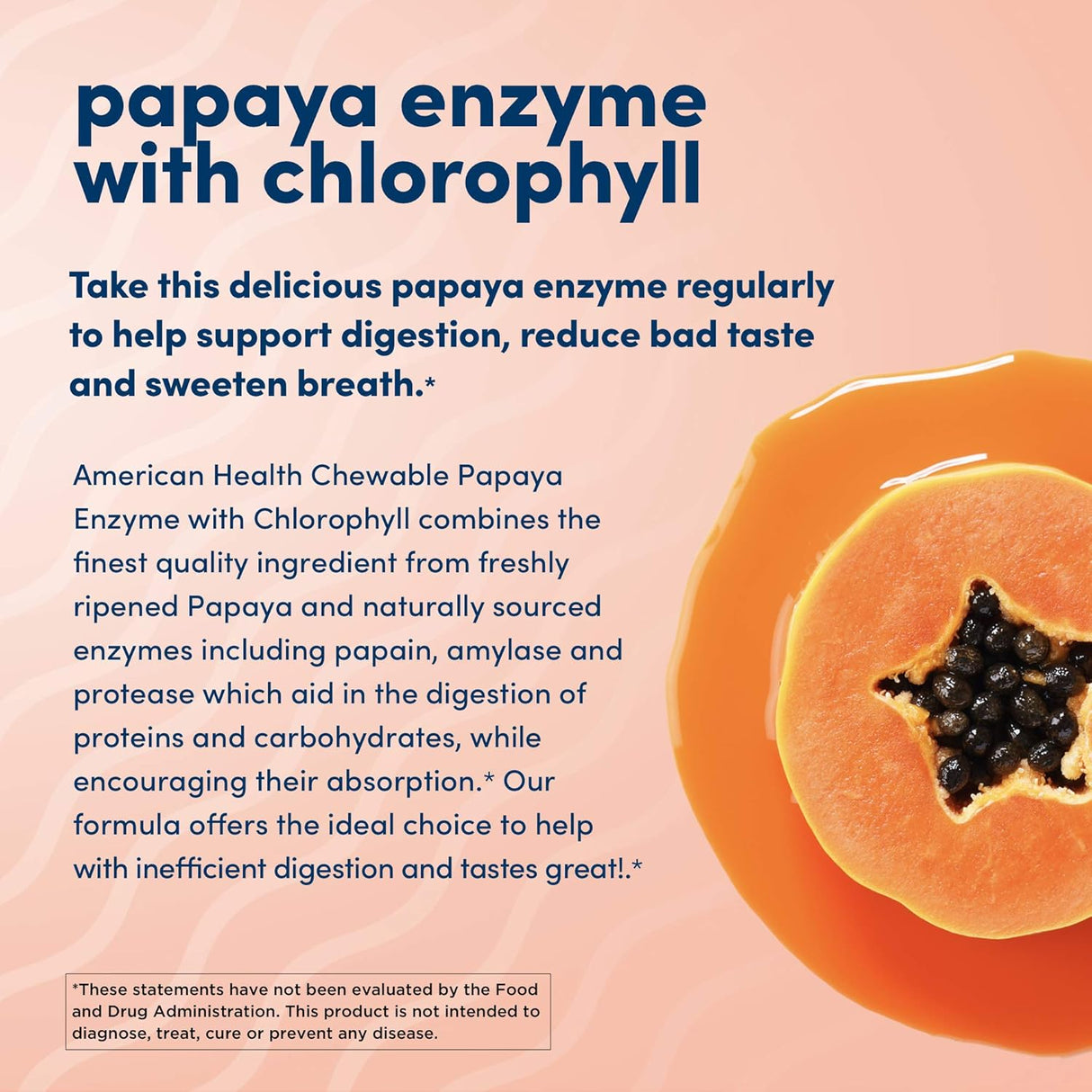 Suplementos Alimenticios de papaya con clorofila masticables
