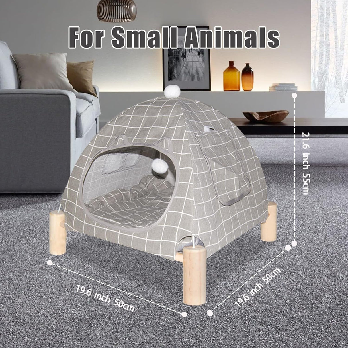 Tienda para Gatos Pozico 2 en 1, Hamaca, Fácil Montaje, Modelo 2in1