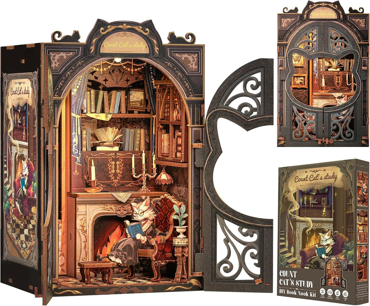 Kit de Mini Casa DIY CUTEBEE - Estudio de Gato, Decoración 3D