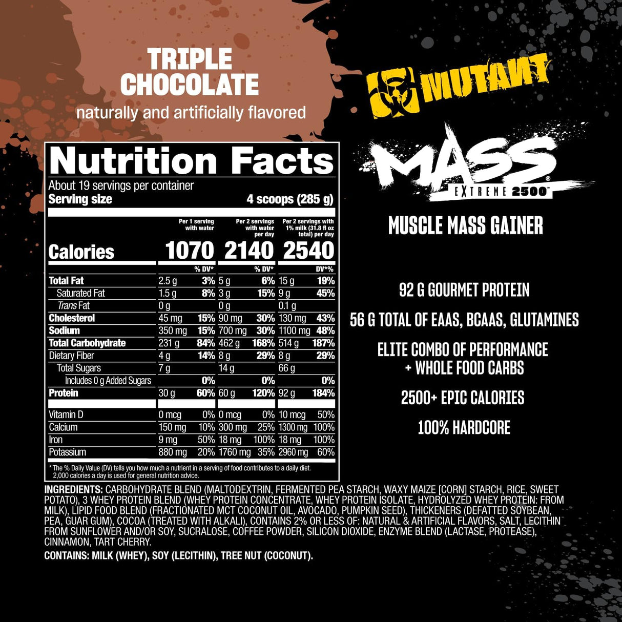 Mutant Mass Extreme Gainer – Proteína para ganar músculo 12 lbs