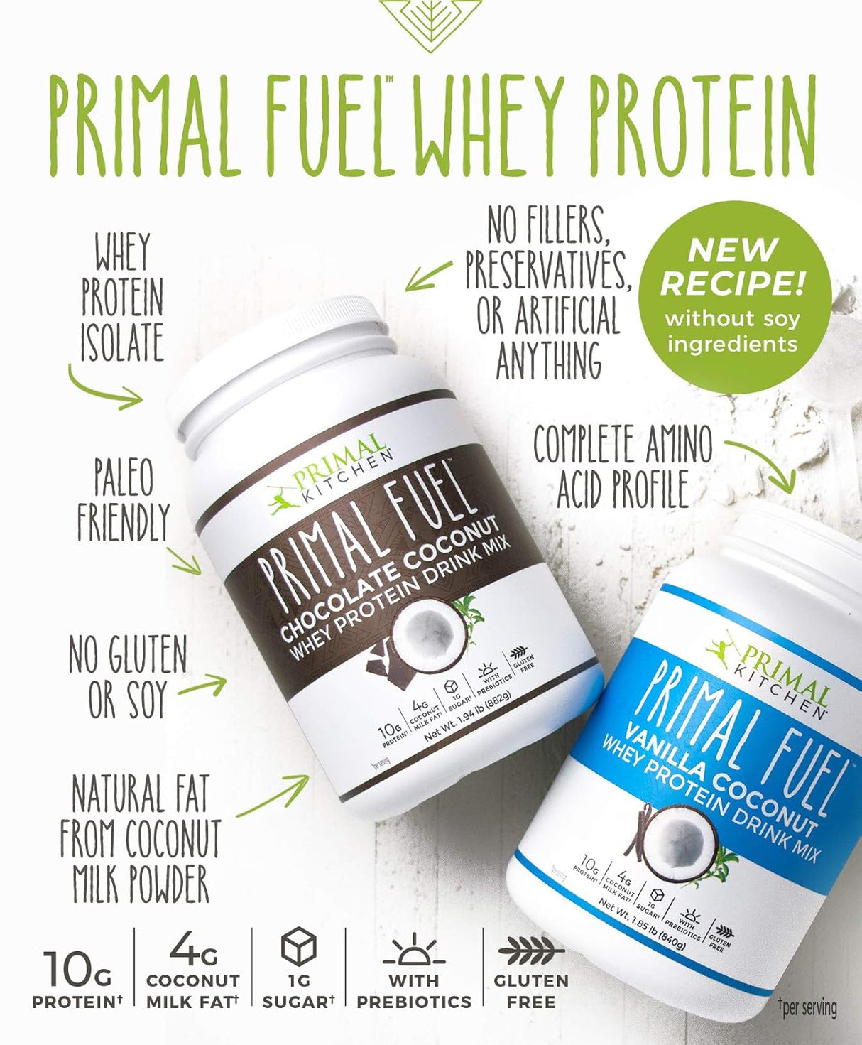 Primal Fuel Proteína de Suero Chocolate Coco Primal Kitchen