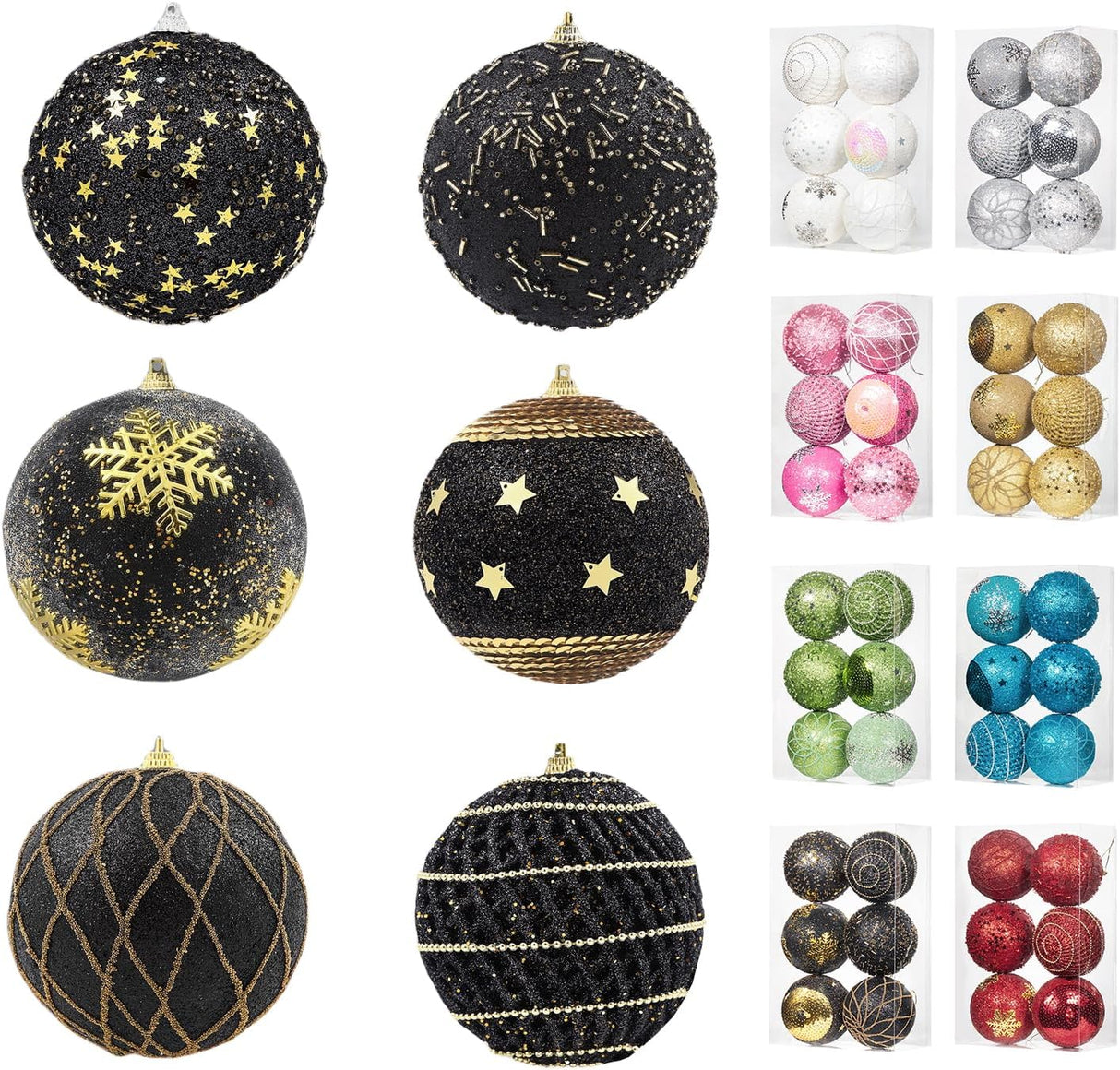 Adornos Navideños LANGXUN 6pcs 4 Shatter-proof, 2023 Decoración