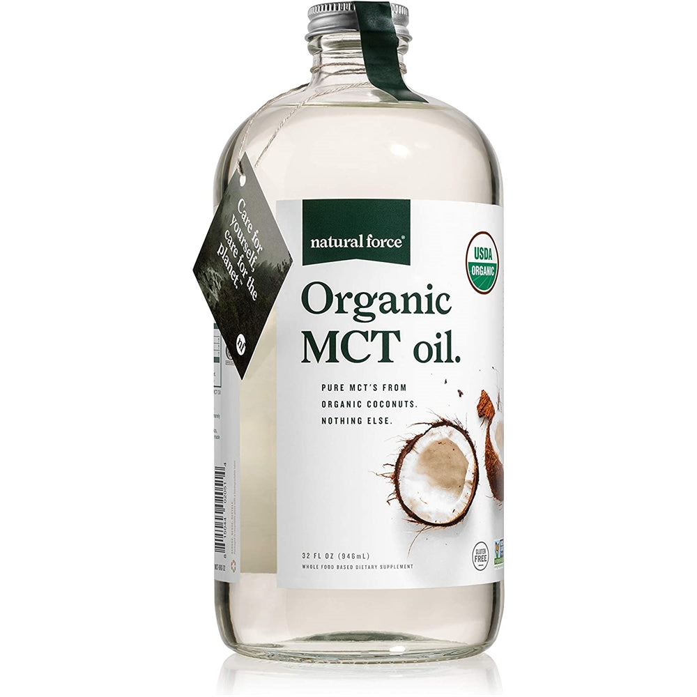Suplemento Aceite MCT orgánico Botella de vidrio puro