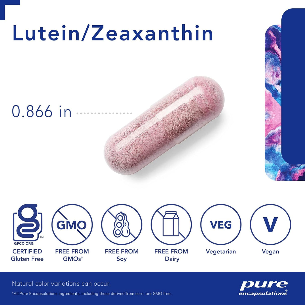 Suplementos Pure Encapsulations Luteína/Zeaxantina 120 und