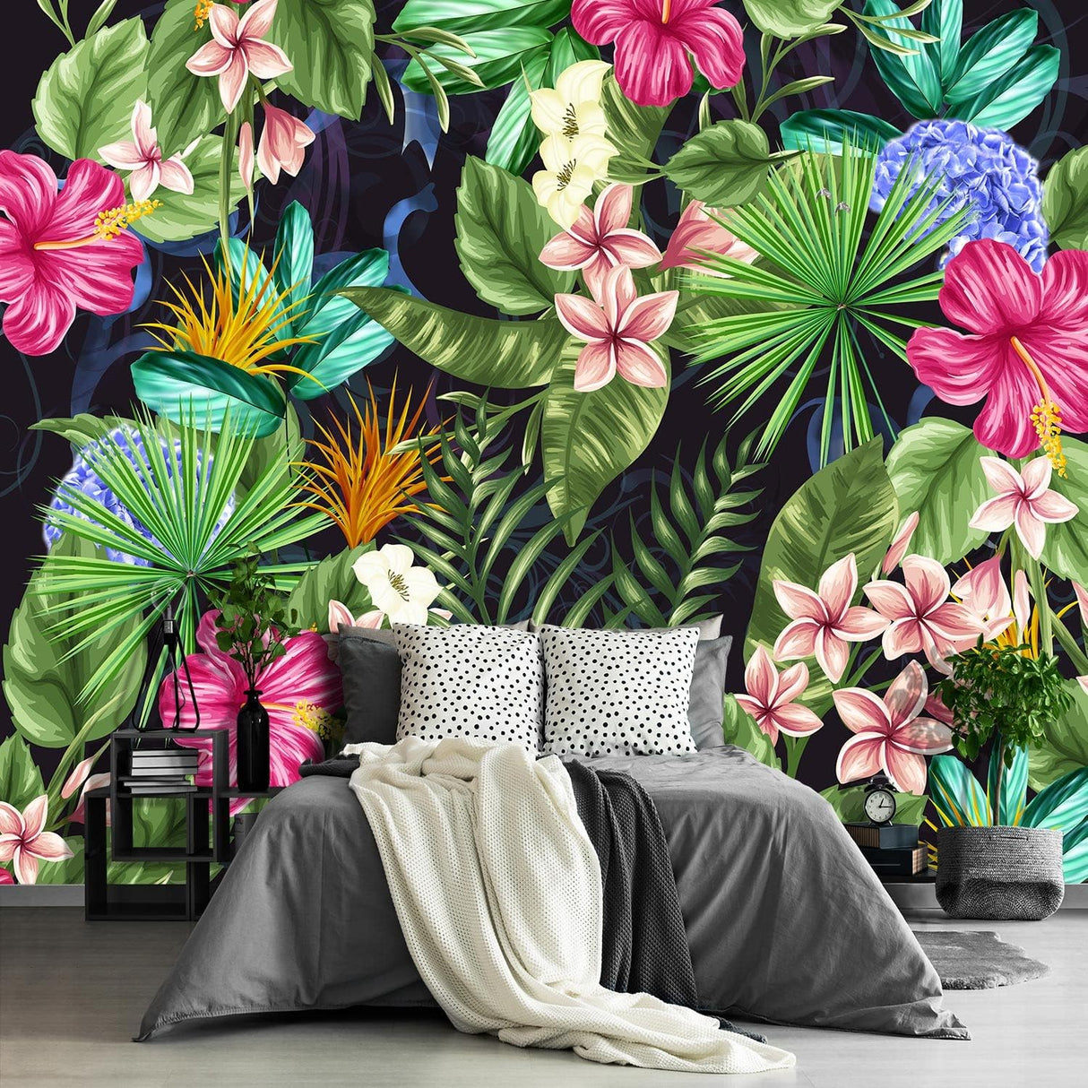 Papel tapiz Fightal - Mural botánico con hojas grandes 195x120