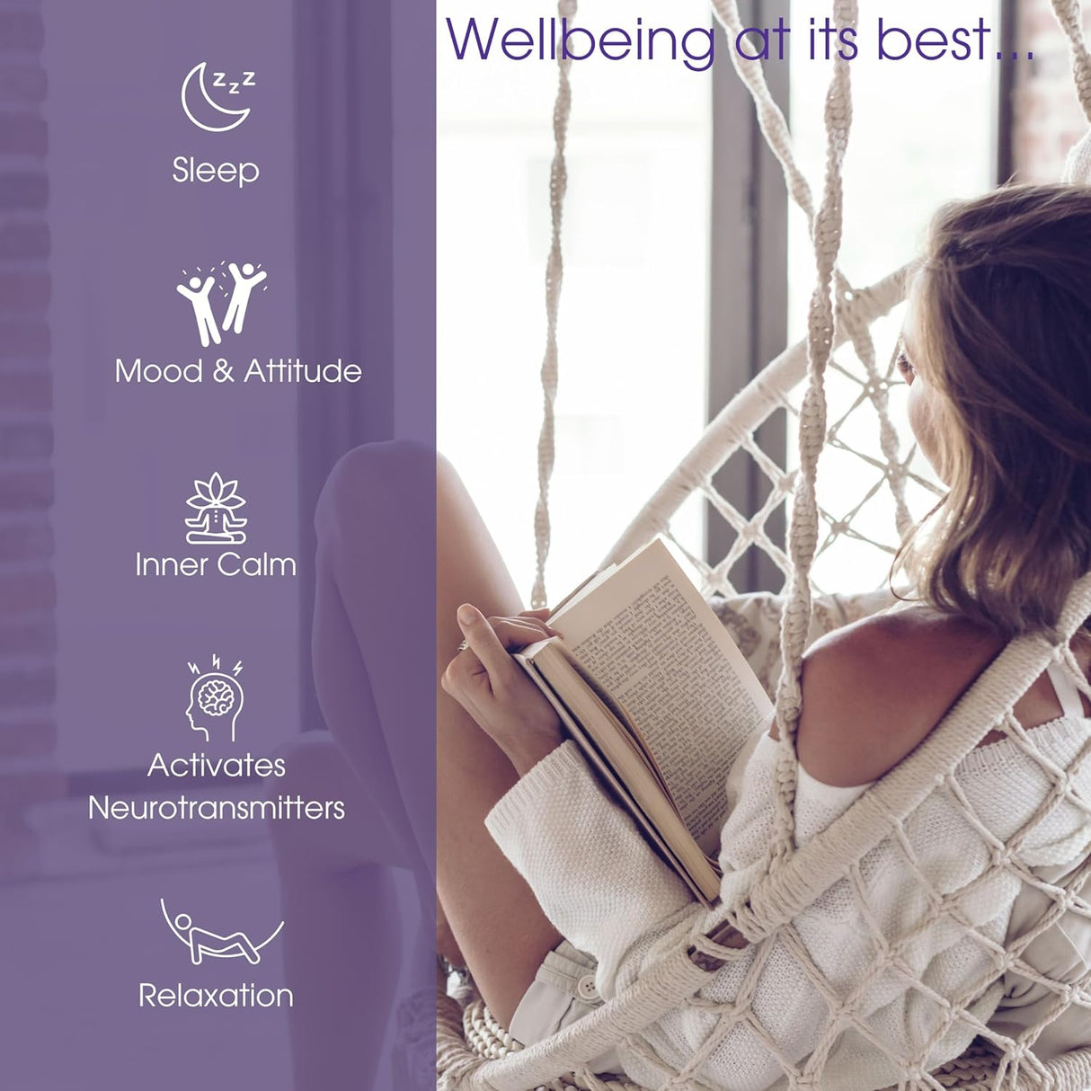 Suplemento Pure 5-HTP (5-hidroxitriptófano) Plus GABA 60un