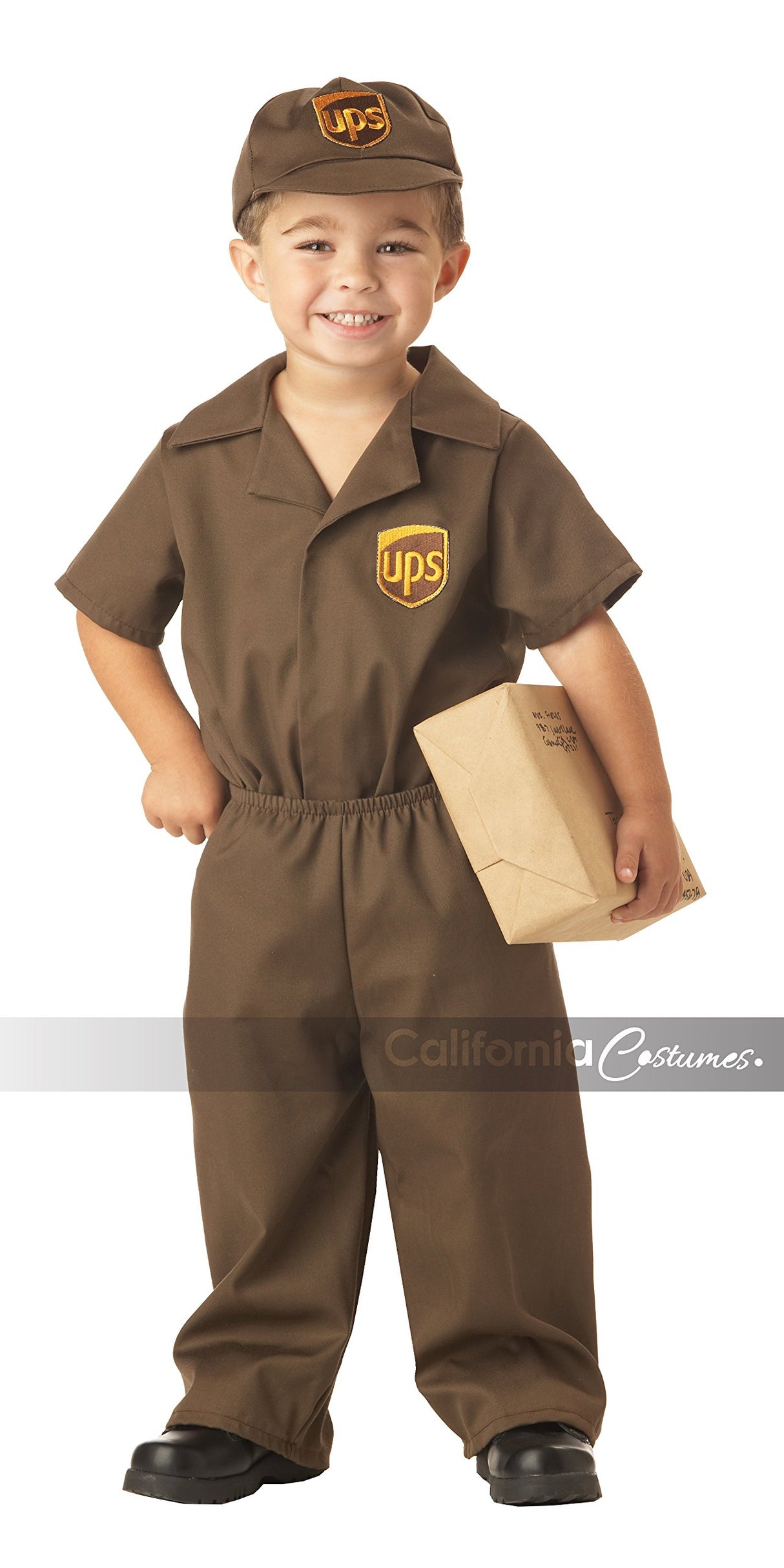 Disfraz de UPS Guy Boy, grande (4-6), un color