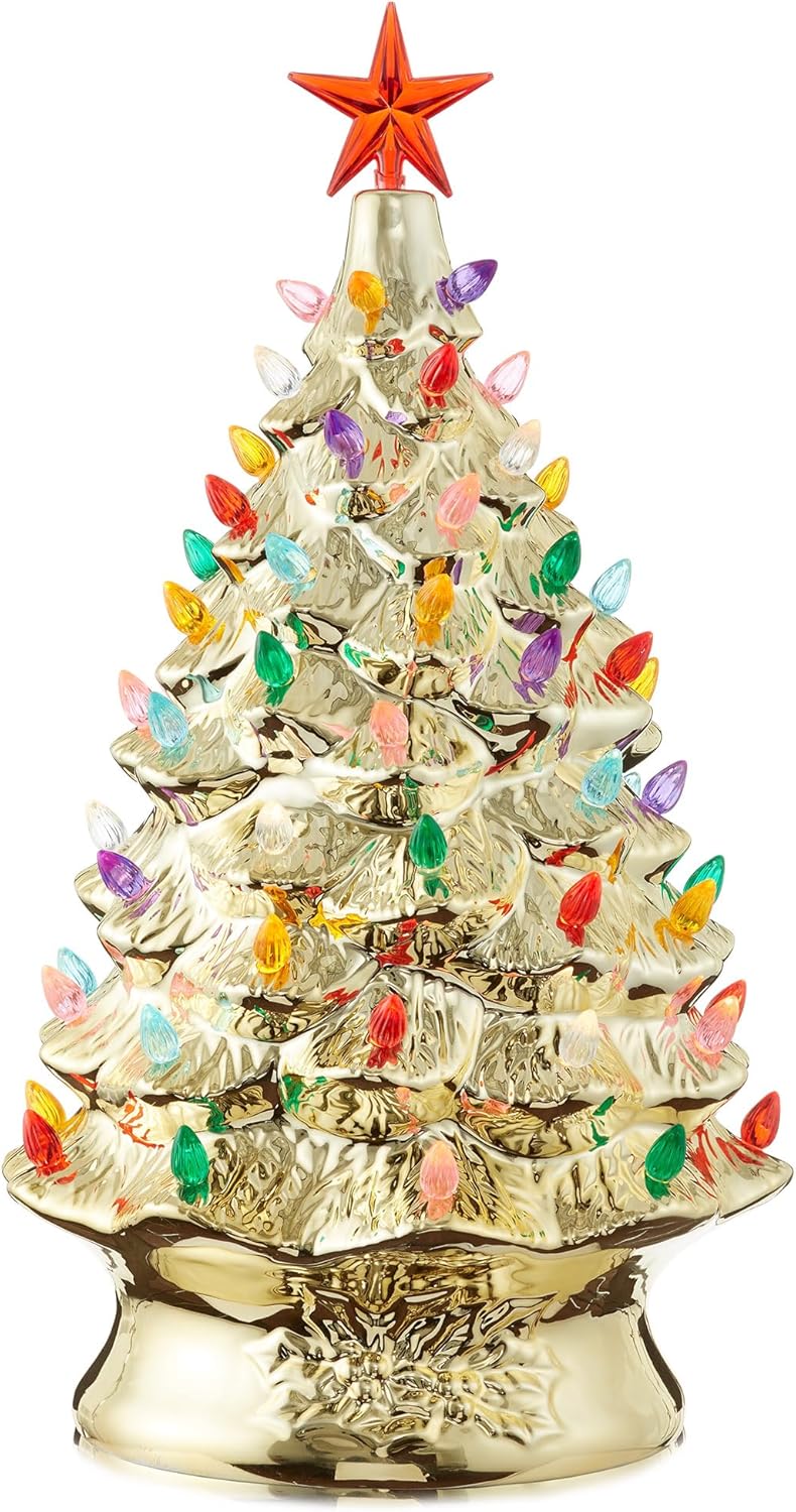 Árbol de Navidad Cerámico Casafield, 24 Pulgadas, 148 Luces