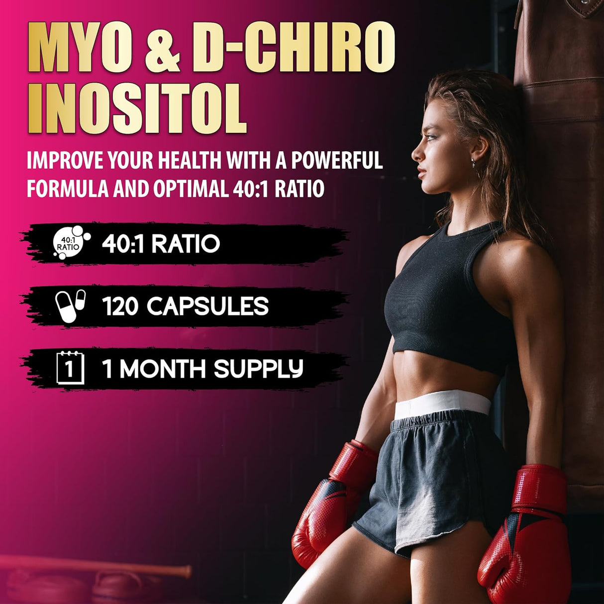 Capsulas BMVINVOL 2050mg Inositol, Folato, Vit D 120