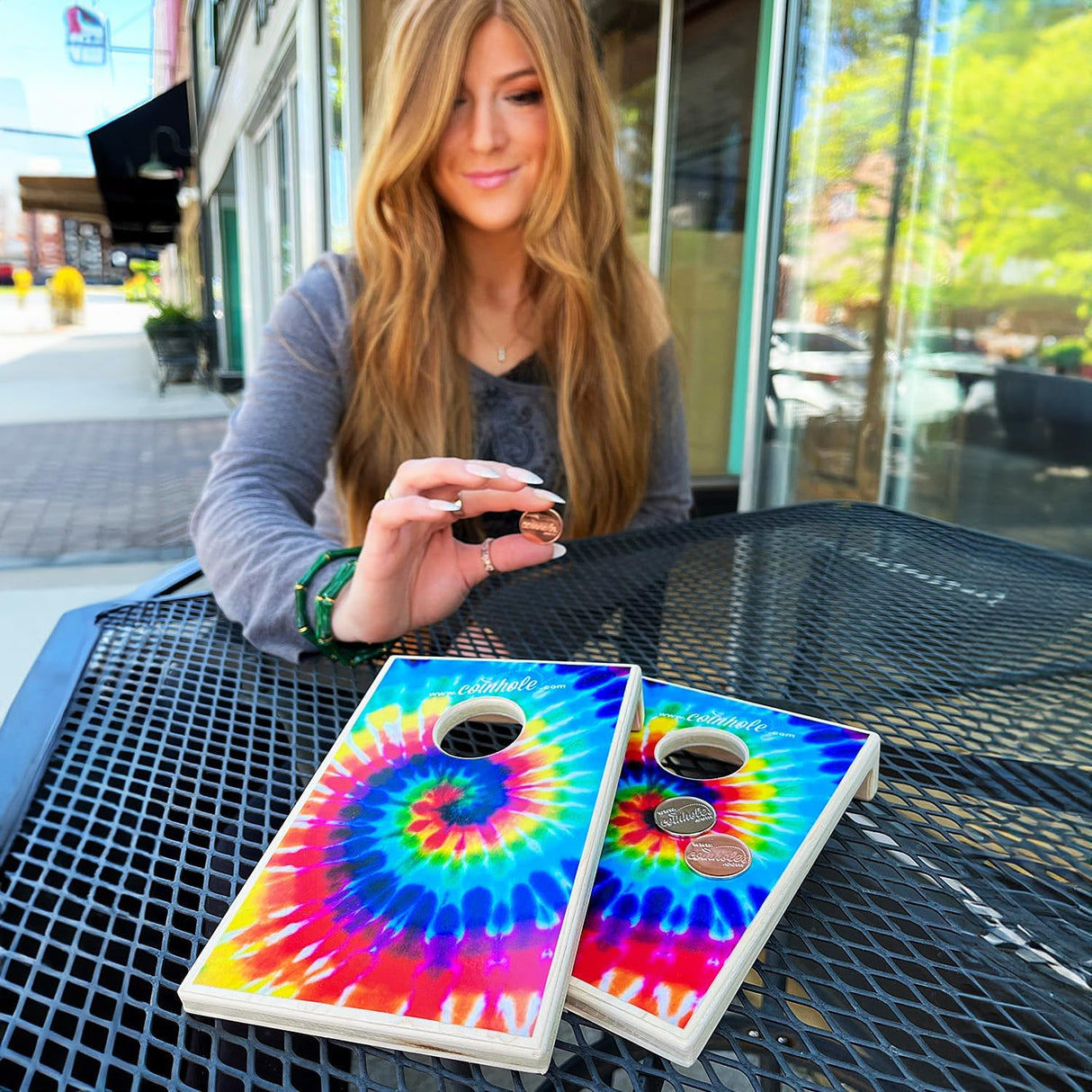 Juego de Mesa de Monedas | Set de Cornhole Mini | Completo