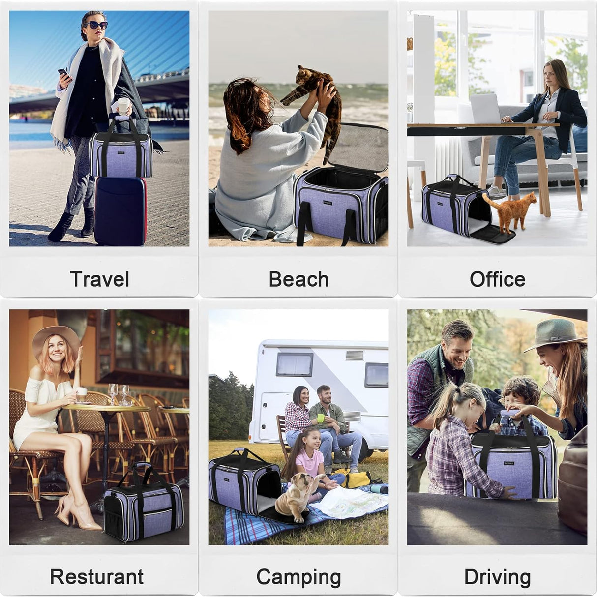 Transportín para mascotas BAGLHER, blando, expandible, modelo 2023