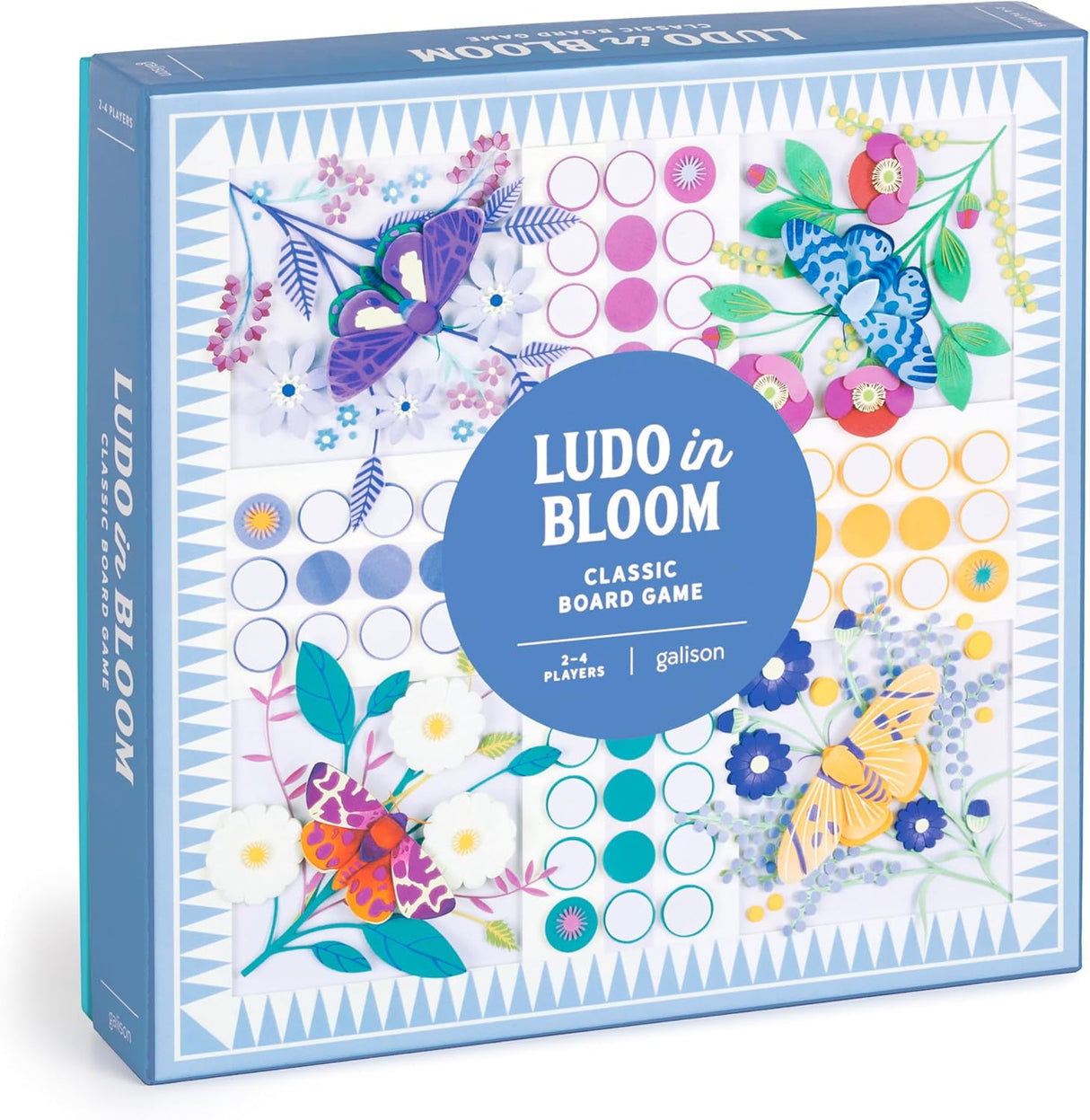 Juego de Ludo Floral Galison para 2-4 Jugadores en Familia