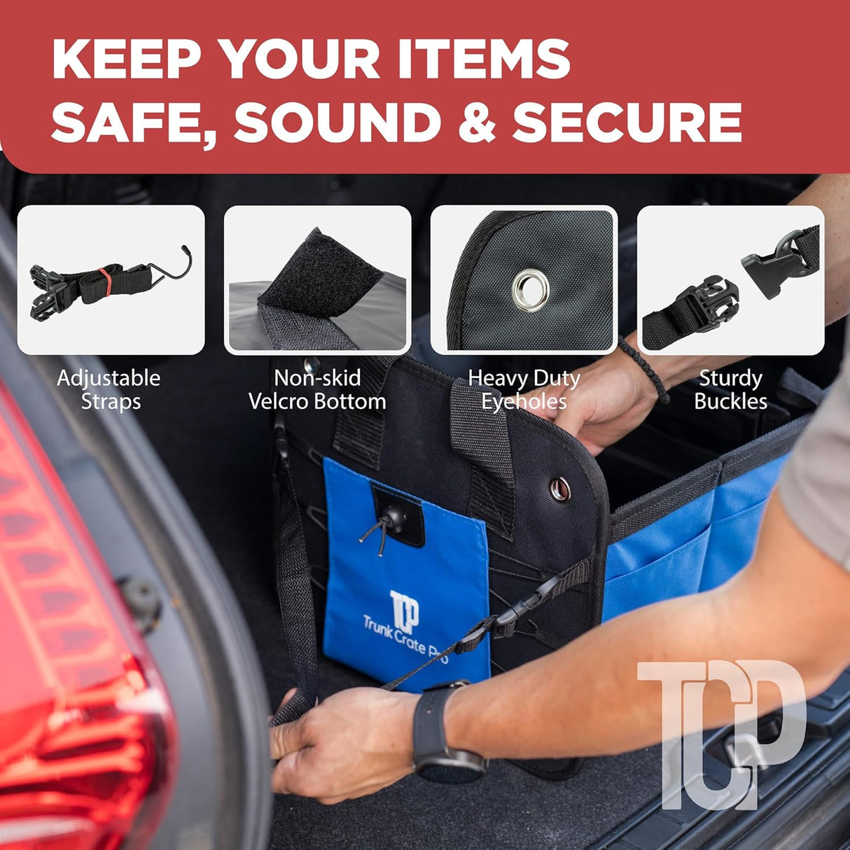 Organizador de Maletero TRUNKCRATEPRO - Capacidad Grande, Plegable