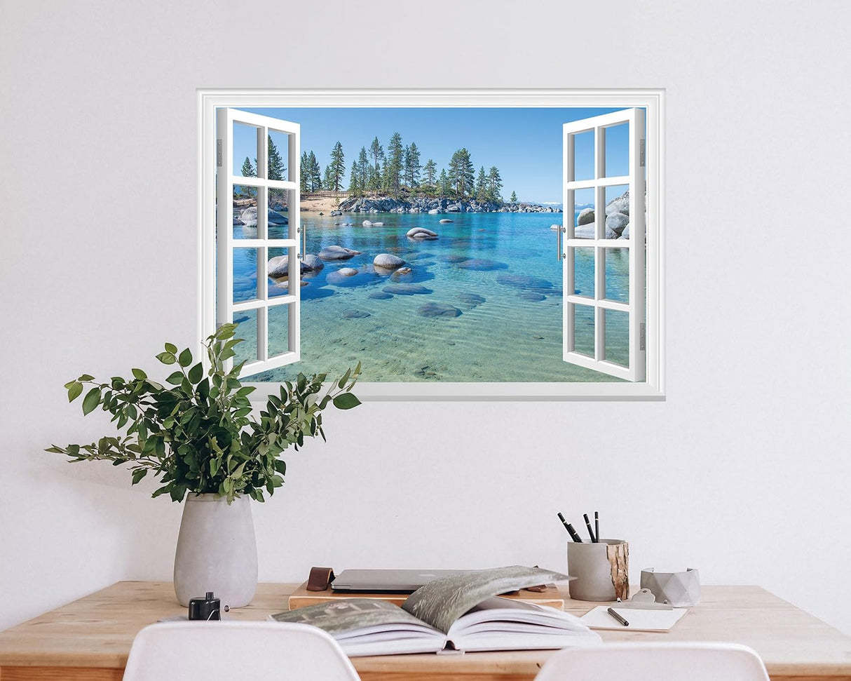 Adhesivo de pared falso para ventana, un mural de pared