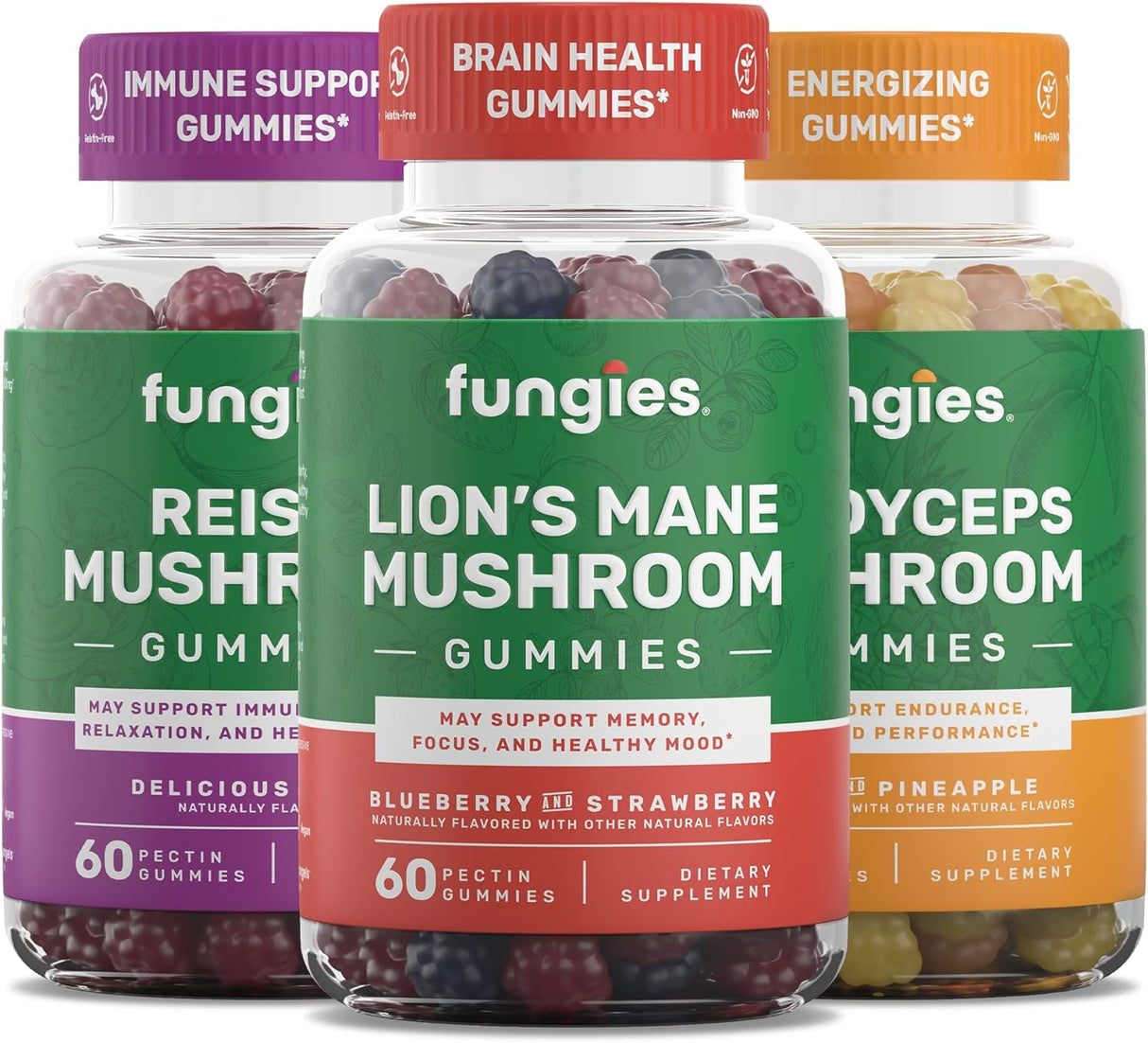 Suplementos Fungies Pack de gomitas de súper hongos Reishi