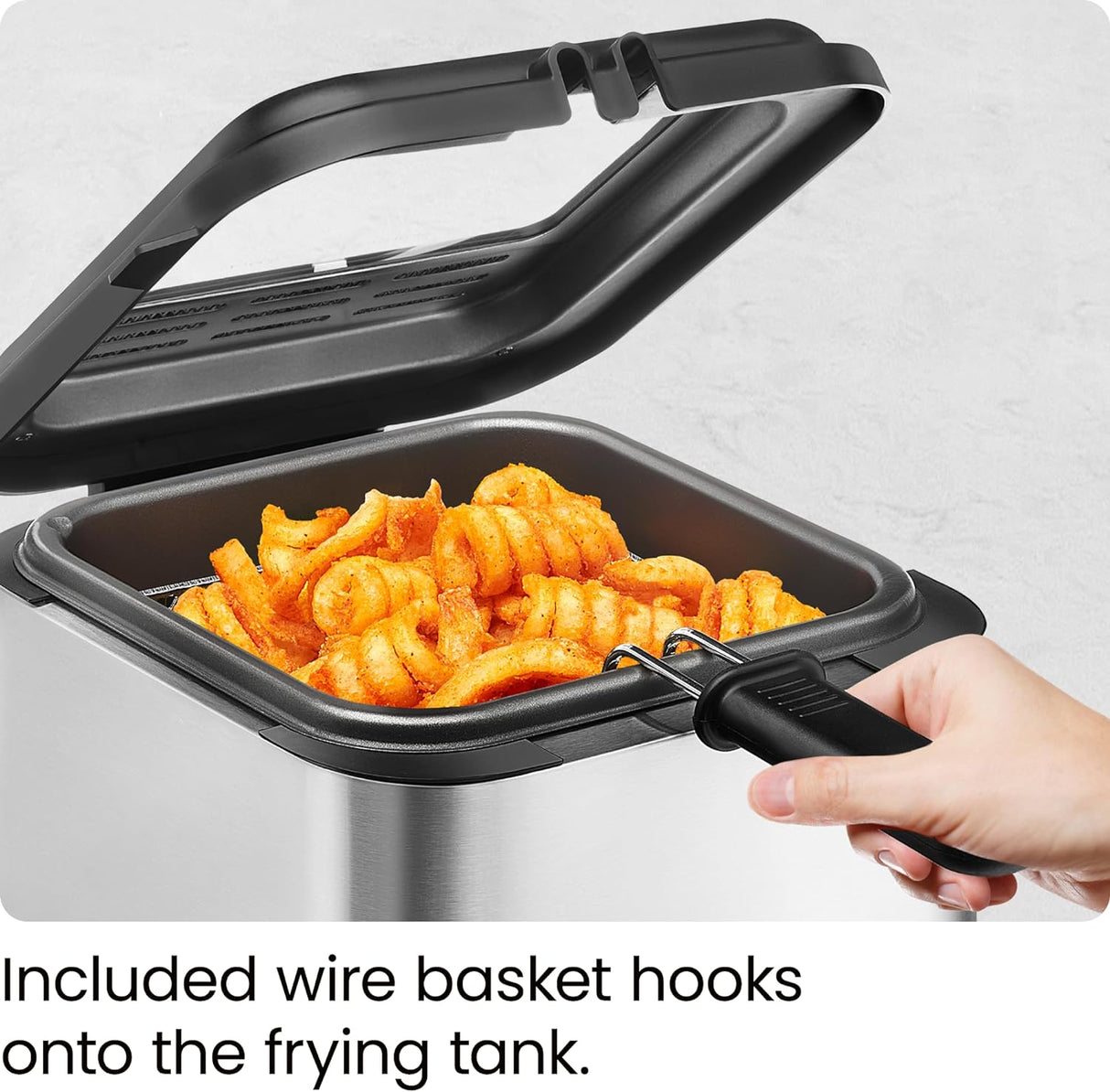 Freidora Chefman Fry Guy, 1.6L, Ventana, Control de Temp.