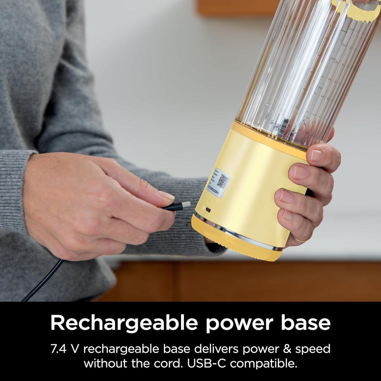 Batidora Portátil Ninja, 18oz, Recargable USB-C, BC151LB