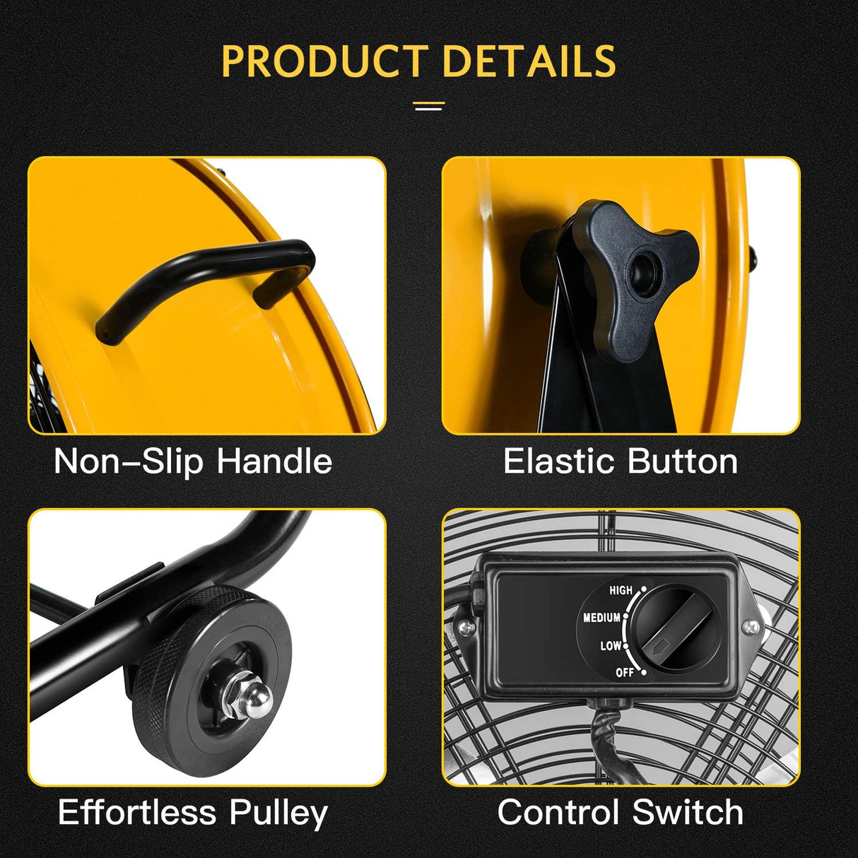 Ventilador Industrial Simple Deluxe 24 Metal, 3 Velocidades