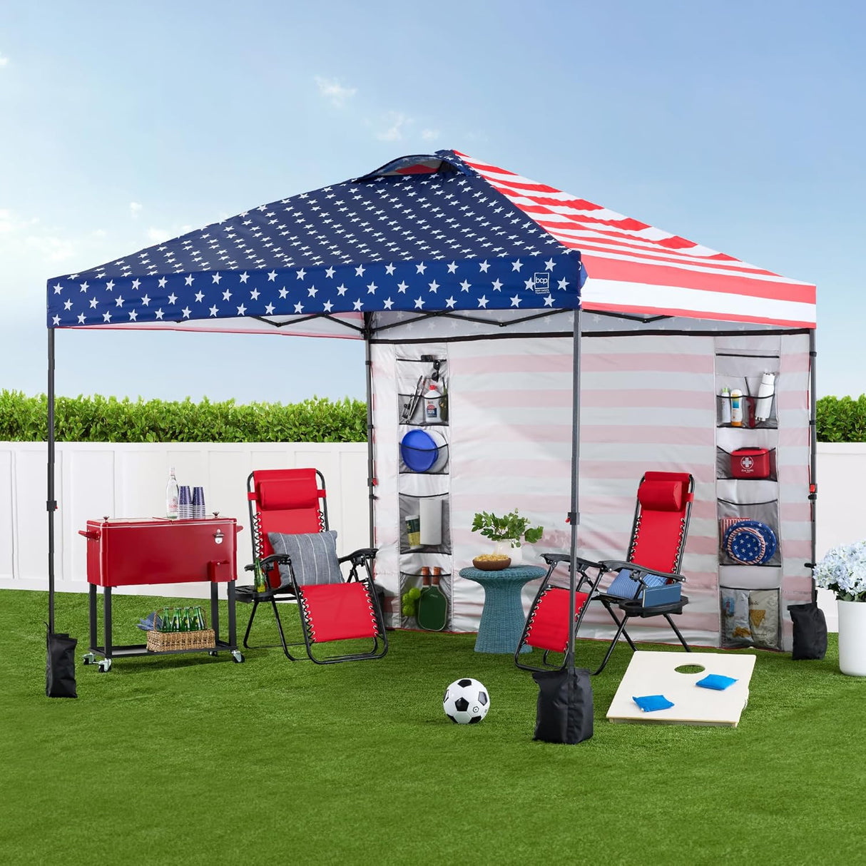 Carpa Plegable 10x10ft con Paredes Americanas y Bolsas