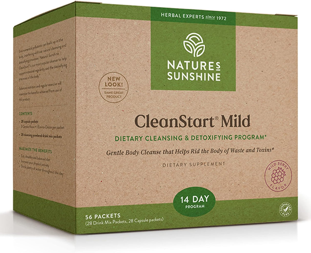 Desintoxicación Herbal Potente CleanStart Mild, 56 Paquetes