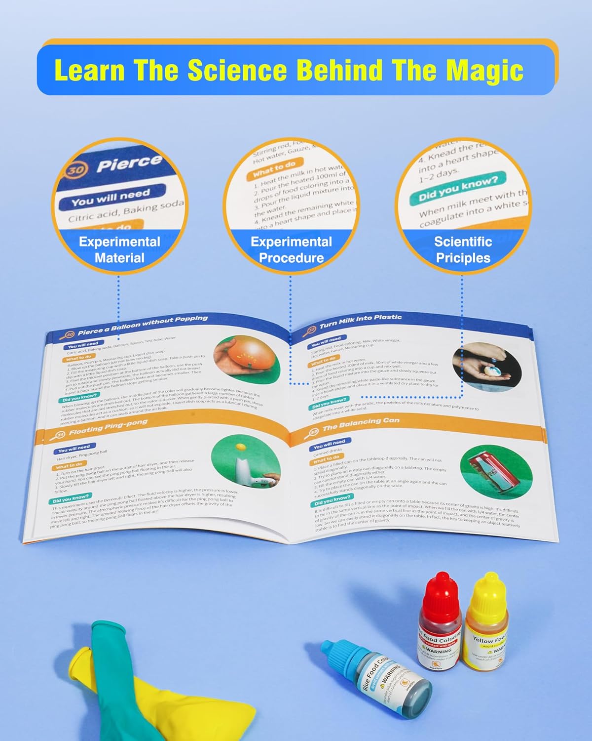 Kit de Experimentos Científicos, Aprendizaje STEM, 60+ Experimentos