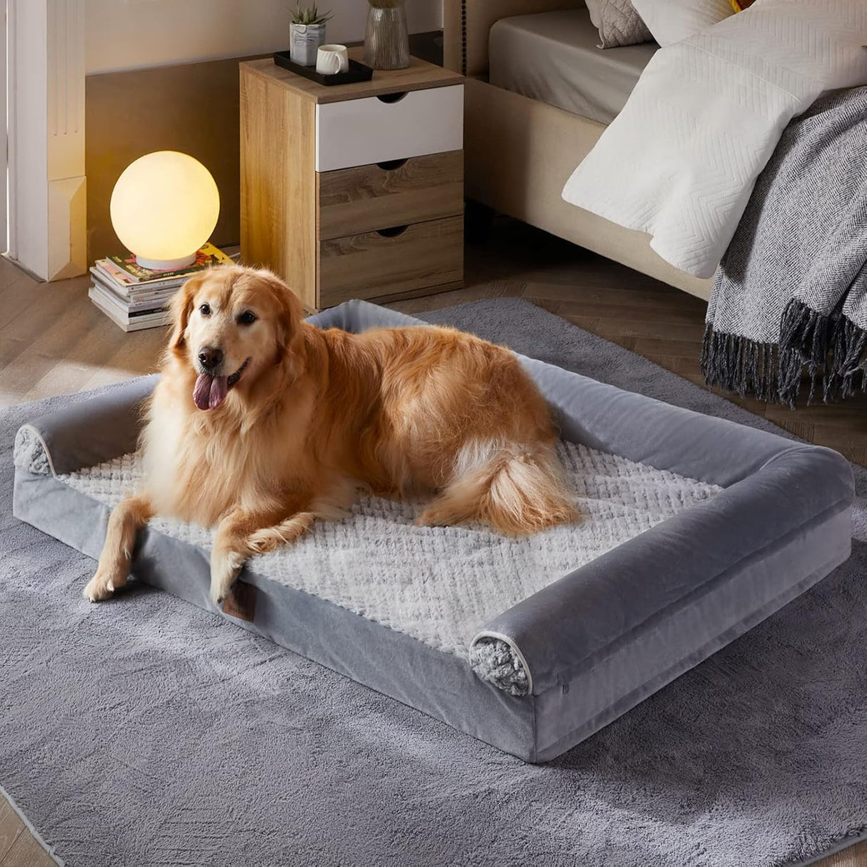 Cama ortopédica para perros WNPETHOME, con funda impermeable