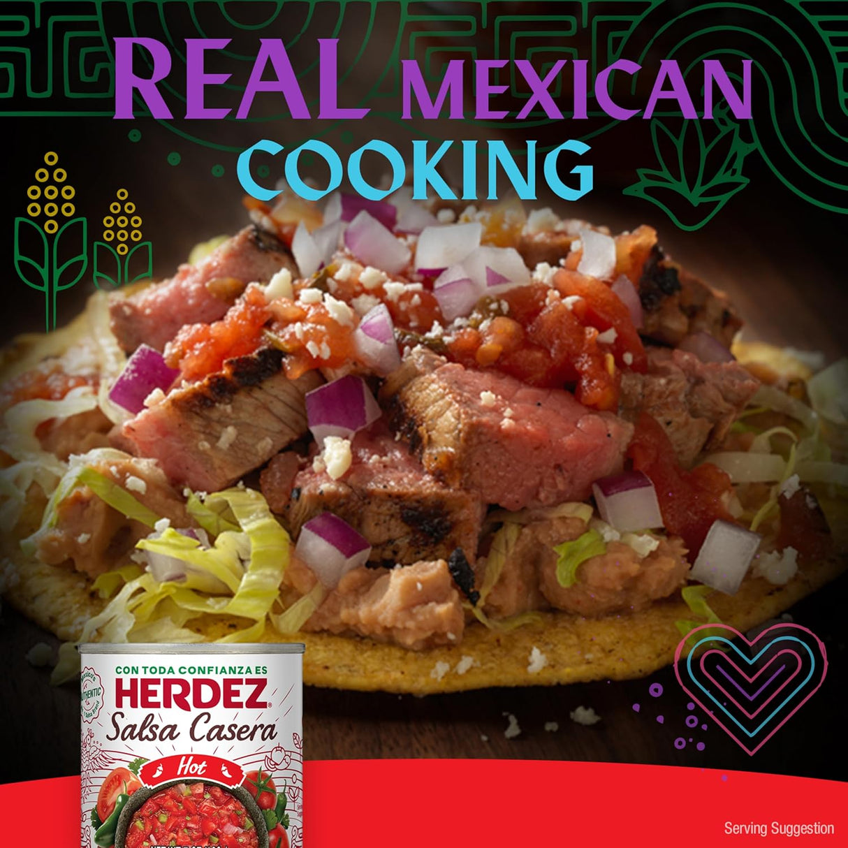 Salsa Casera Picante HERDEZ, 7 oz, Paquete de 12 unidades