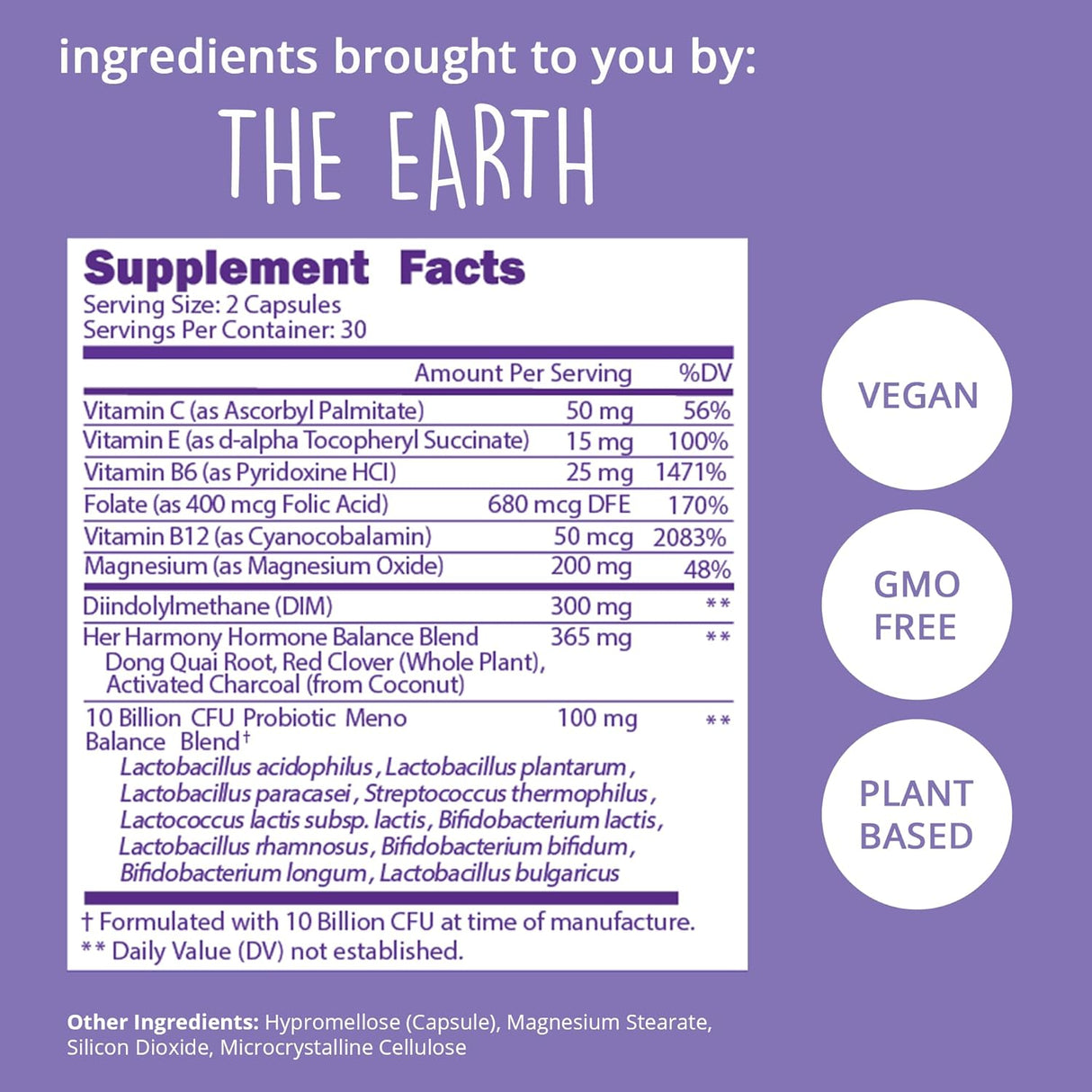 Suplementos para la menopausia – DIM + Probióticos, Equilibrio Hormonal, 60 Ct