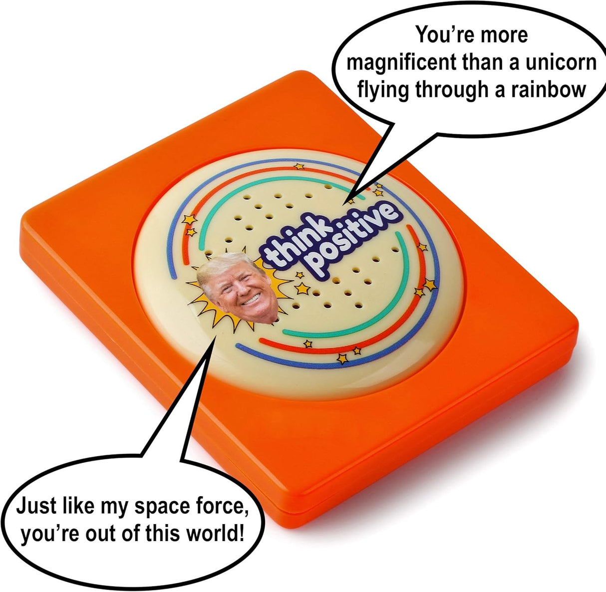 Juguete de broma con 15 diferentes elogios voz Donald Trump