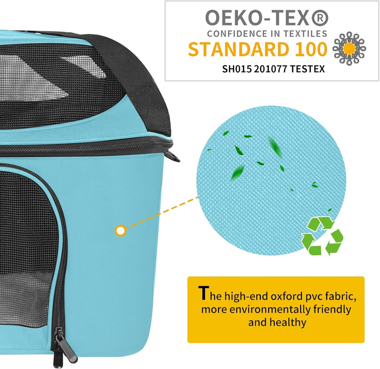 Transportadora grande para 2 gatos, Oeko-TEX, certificada, TSA