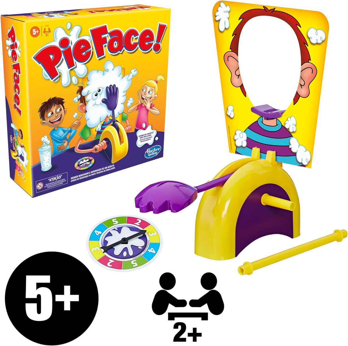 Juego de Mesa Pie Face | Hasbro Gaming | Crema Batida para Niños