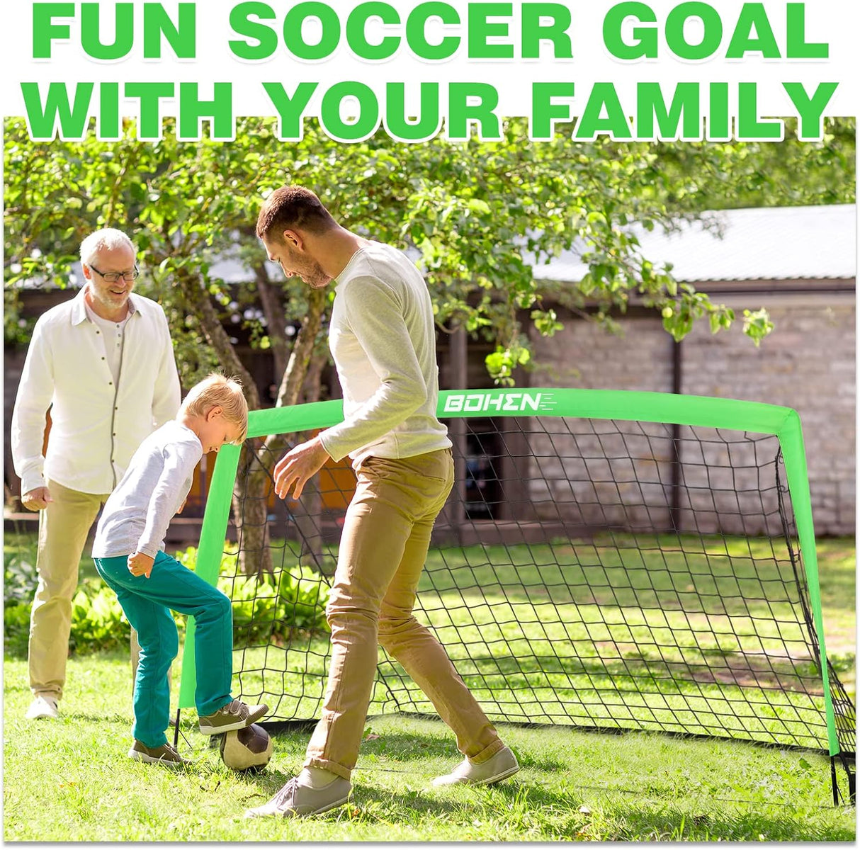 Porteria de futbol plegable, incluye red y bolso de traslado