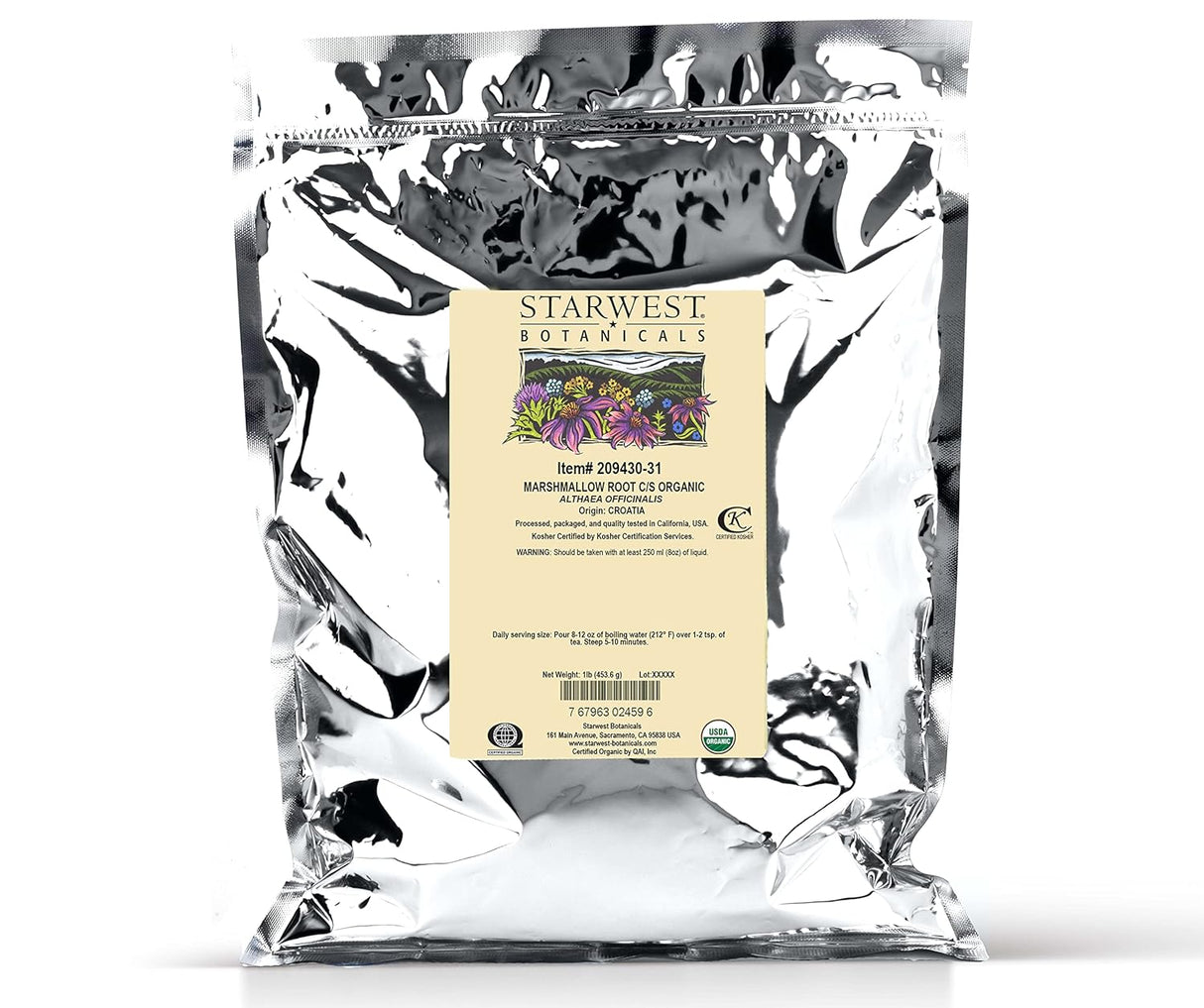 Suplemento Starwest Botanicals Organic Marshmallow Root 1 lb