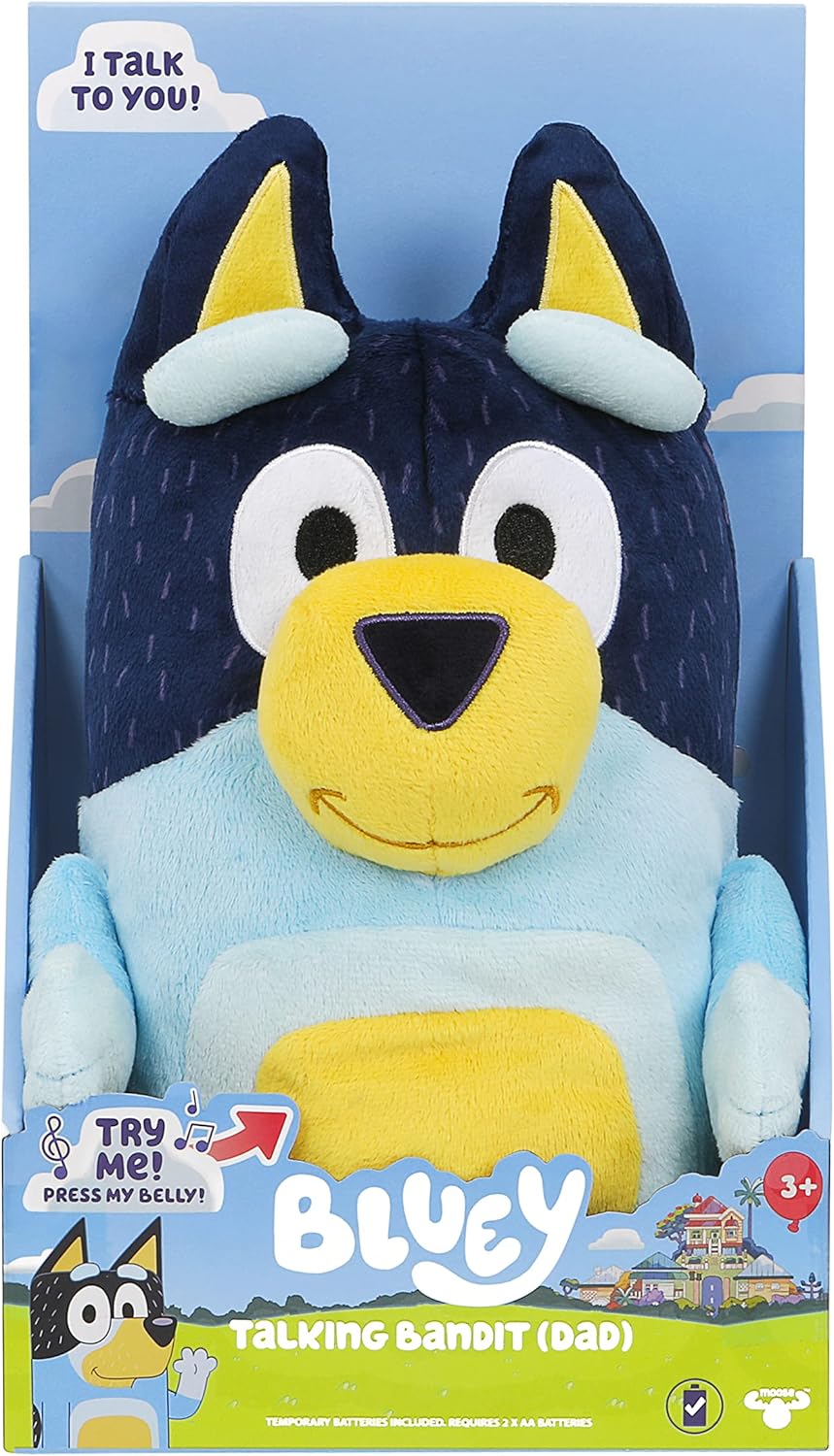 Muñeco de Peluche Bandit (Papá) de Bluey con 9 Frases
