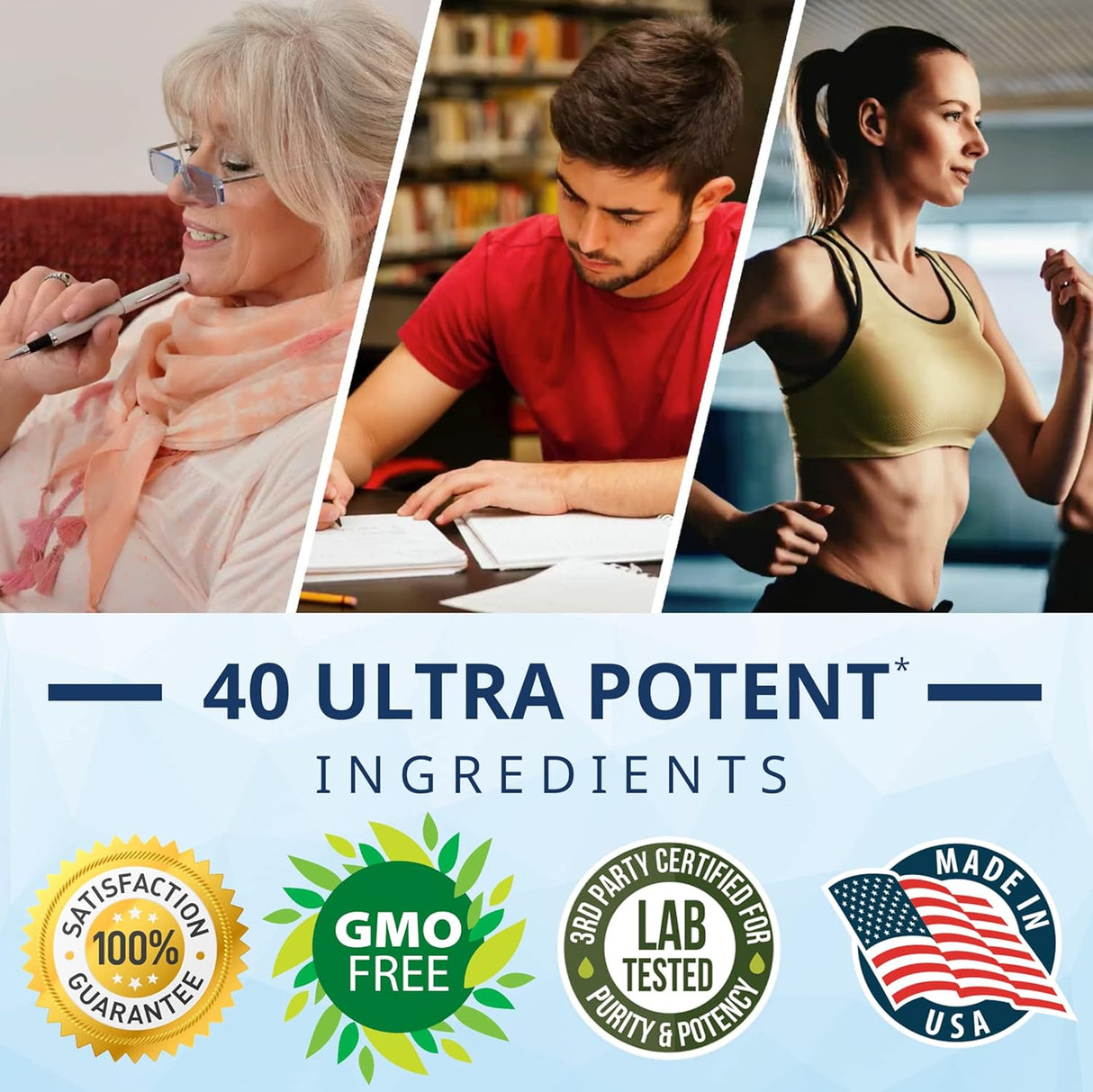 Suplementos Alimenticios de enfoque de memoria y claridad