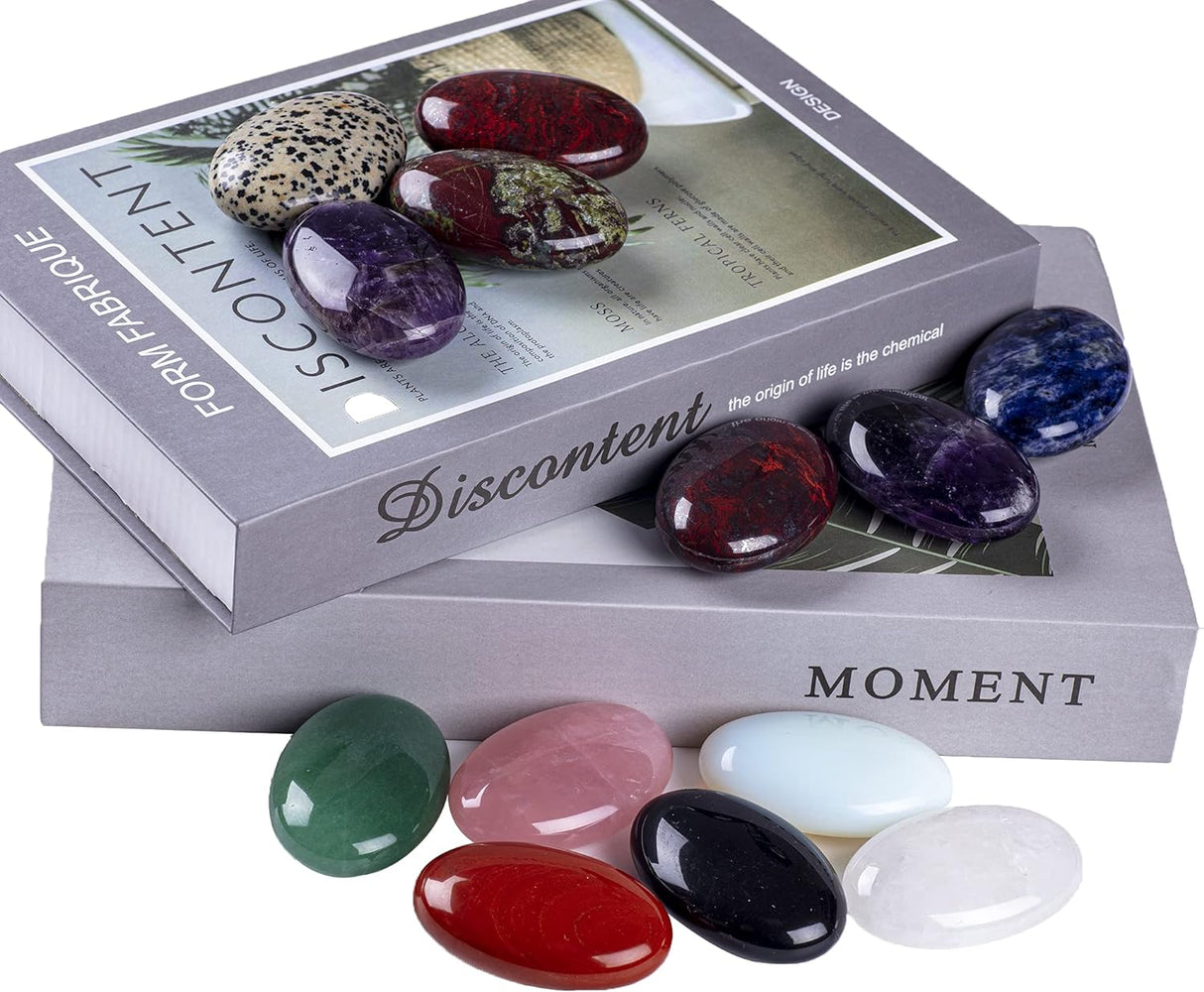 Piedra de Cuarzo Claro - Cristal Pulido Ovalado para Sanación