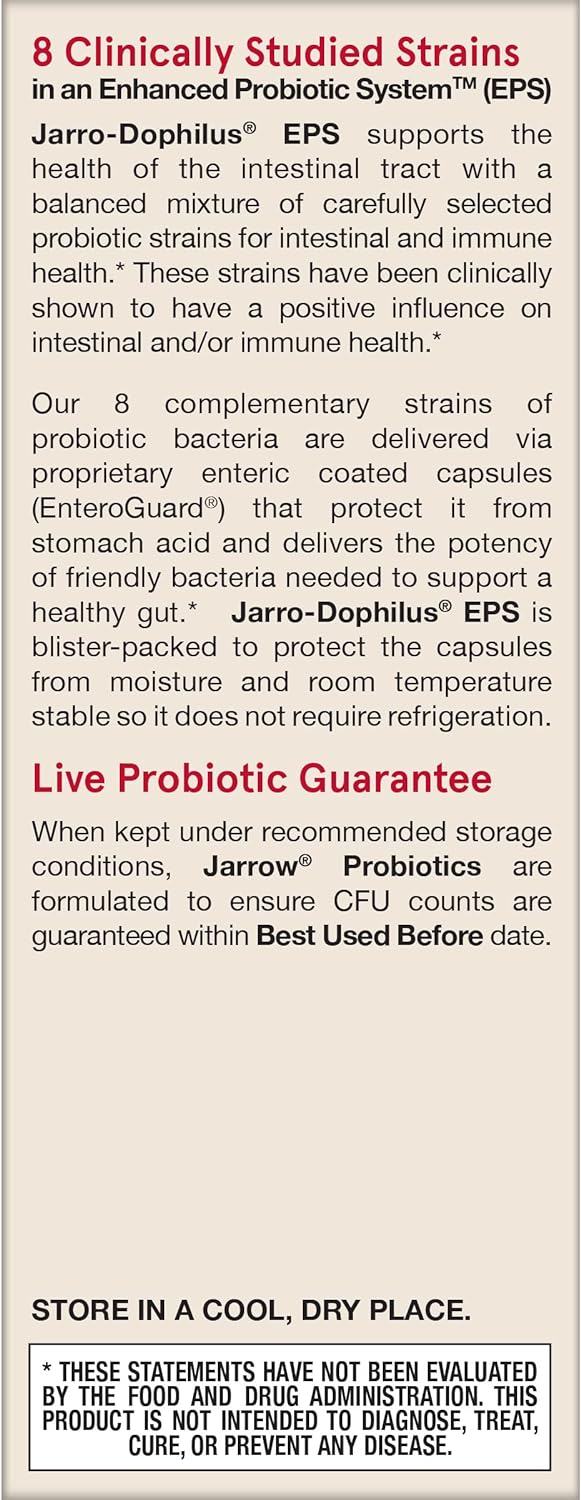 Probióticos Jarro-Dophilus EPS de 25 mil millones de UFC