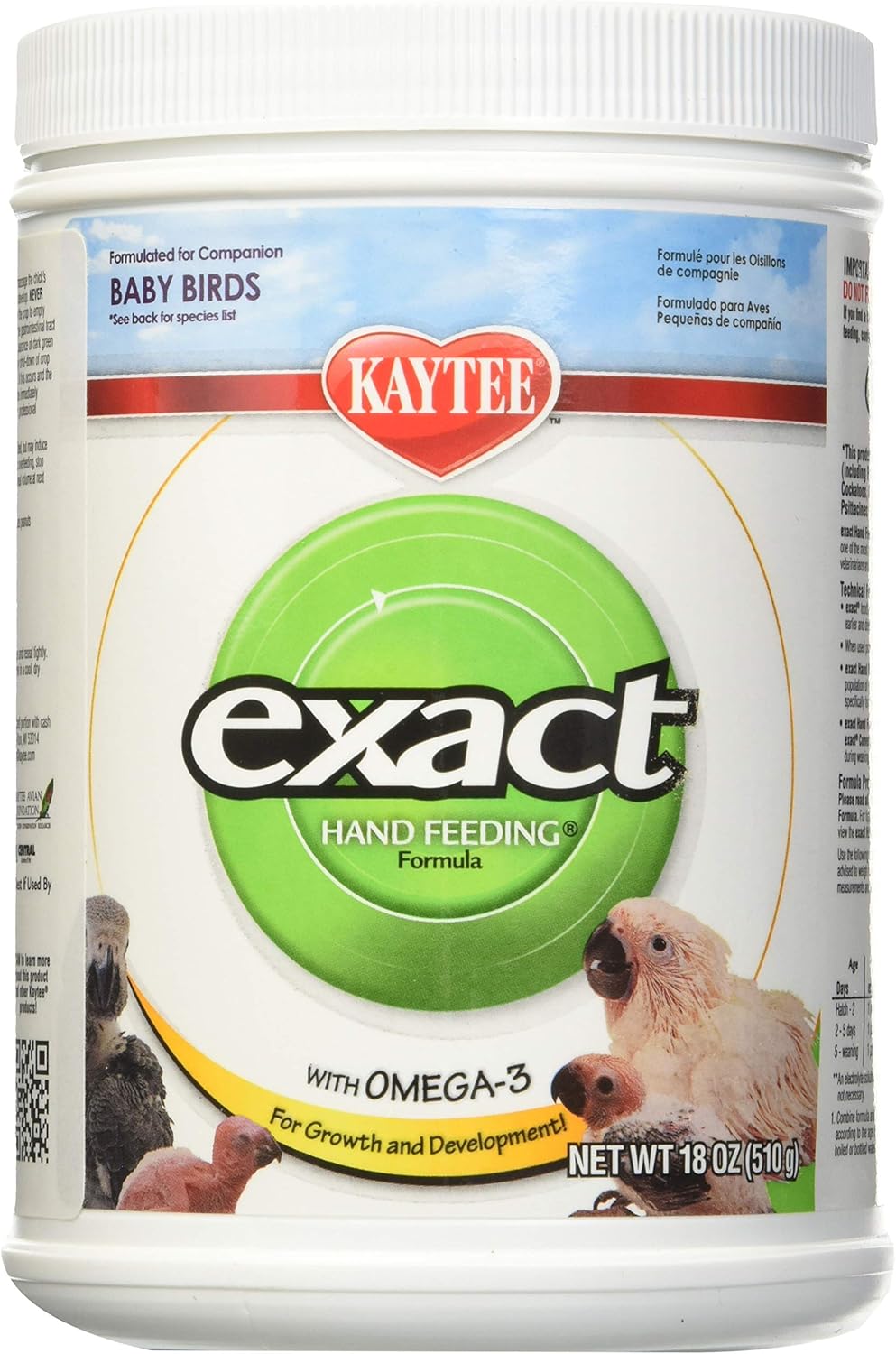 Kaytee 3 unidades Alimentación manual exacta para pájaro