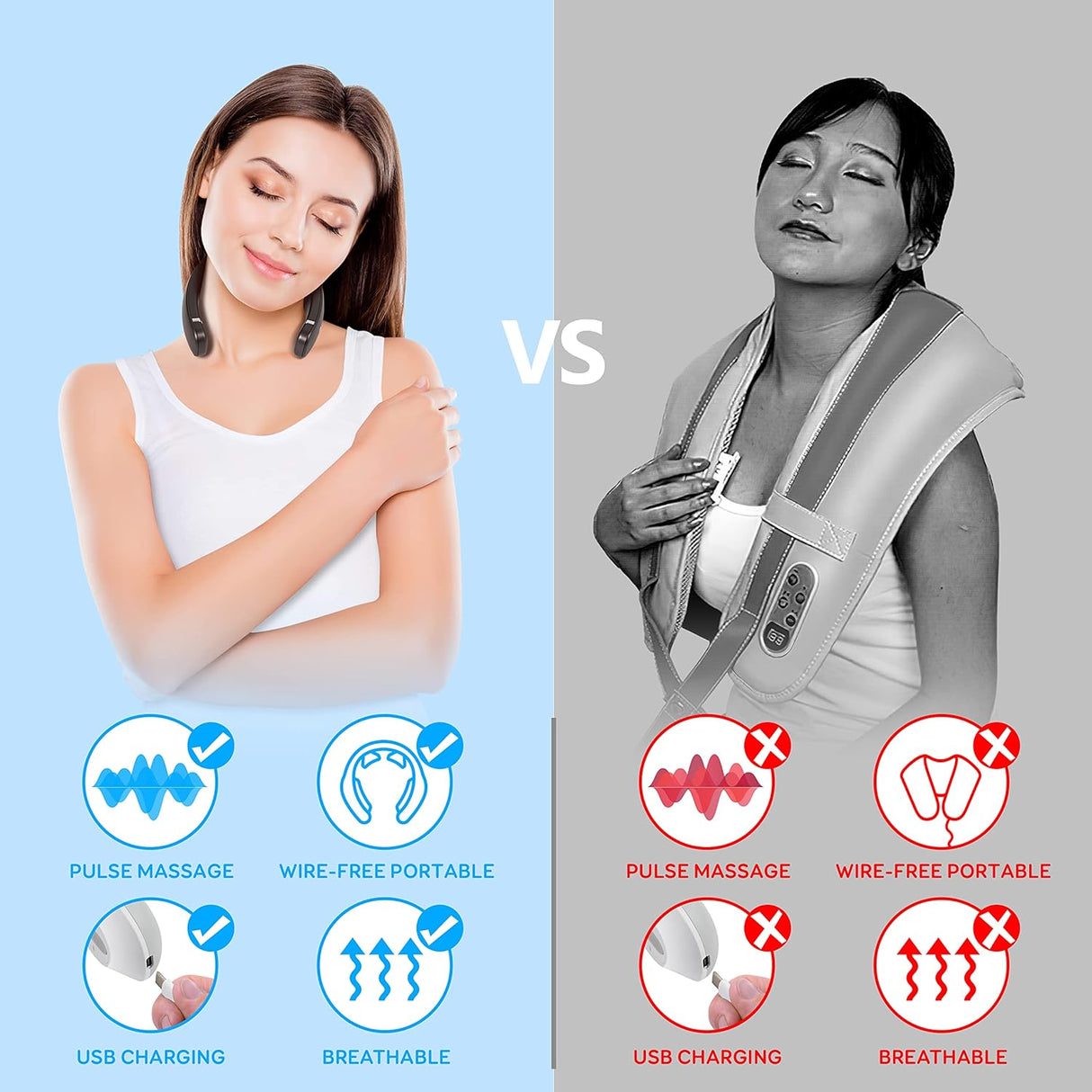 Masajeador de cuello inteligente SERENELIFE SLNKMSG131