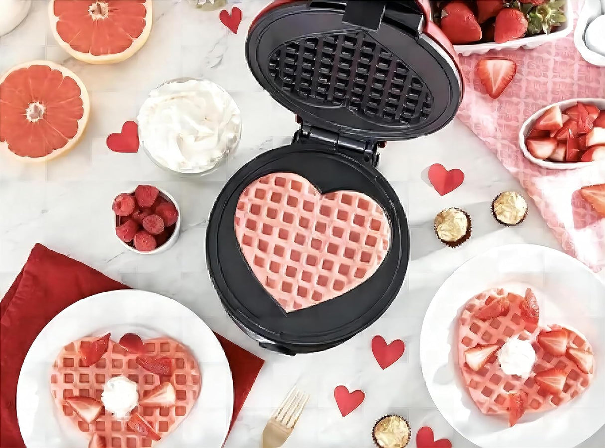 Mini Waffle Maker 4 - Compact, Antiadherente, Fácil de Limpiar