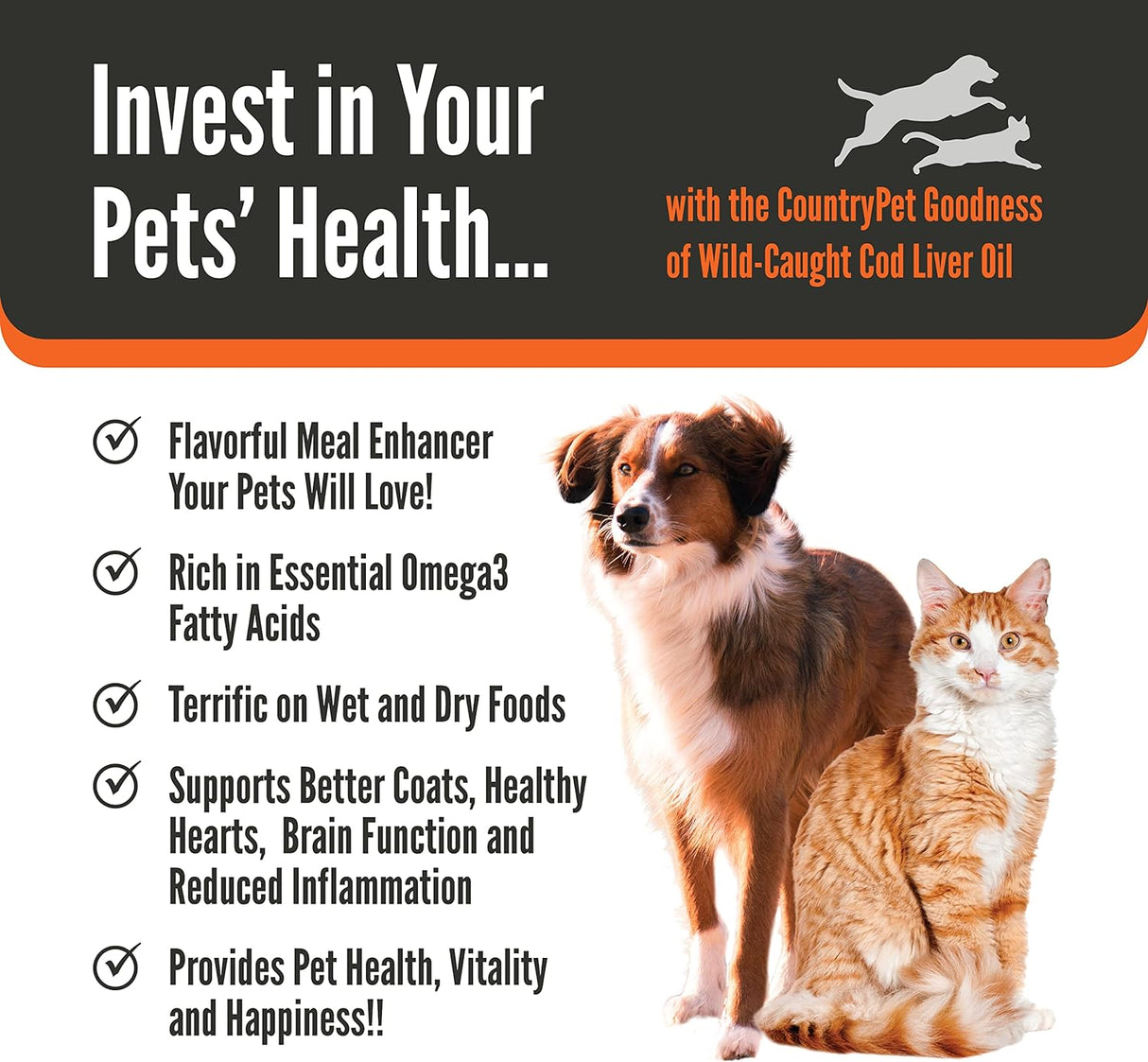 Suplementos de aceite Omega 3 con Omega 3, EPA, DHA, vitamina A, vitamina D, aceite de hígado de bacalao puro que apoya la picazón en la piel, la movilidad, la piel y el pelaje