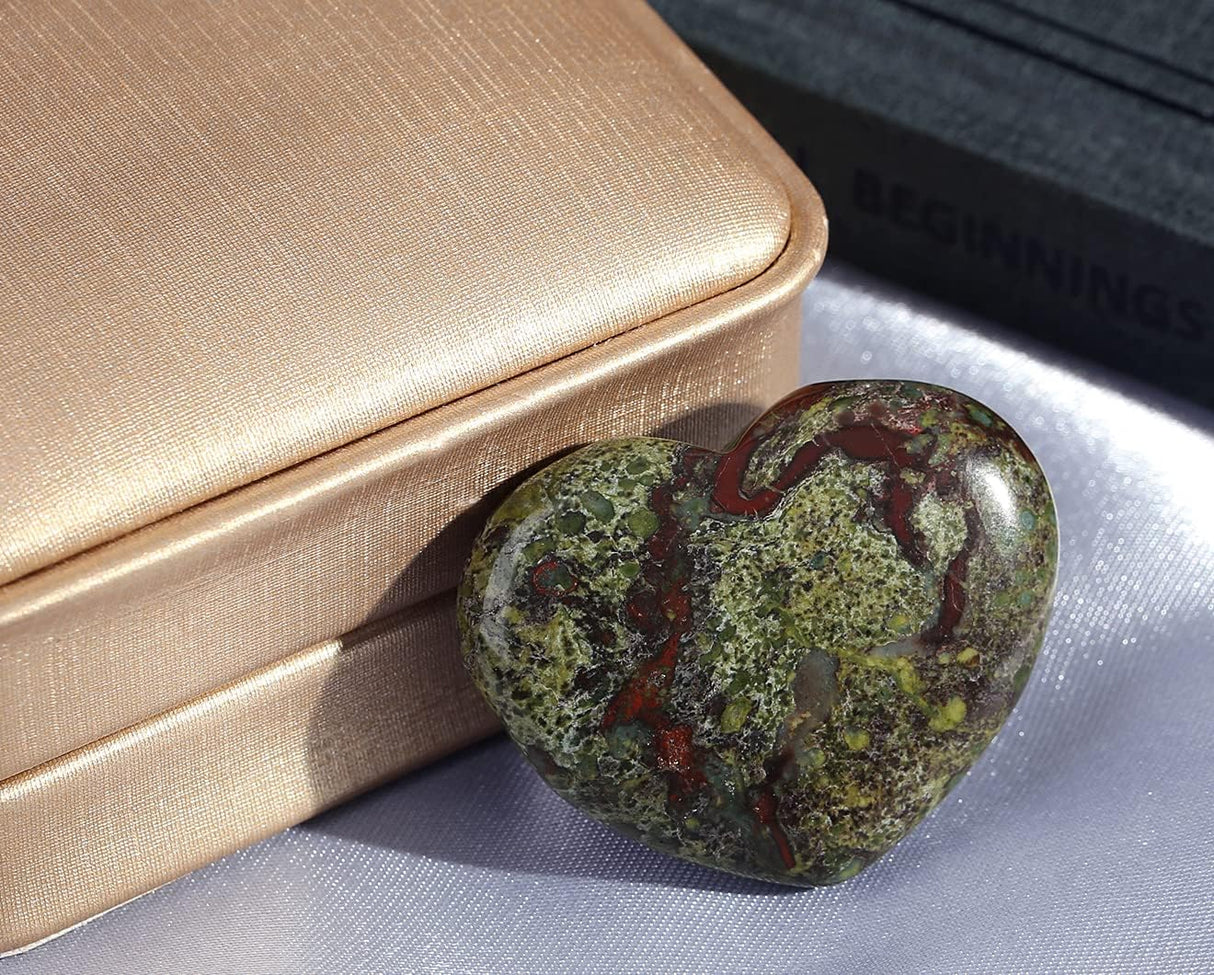 Corazón de cristal de 1.772 in, cristales curativos grandes