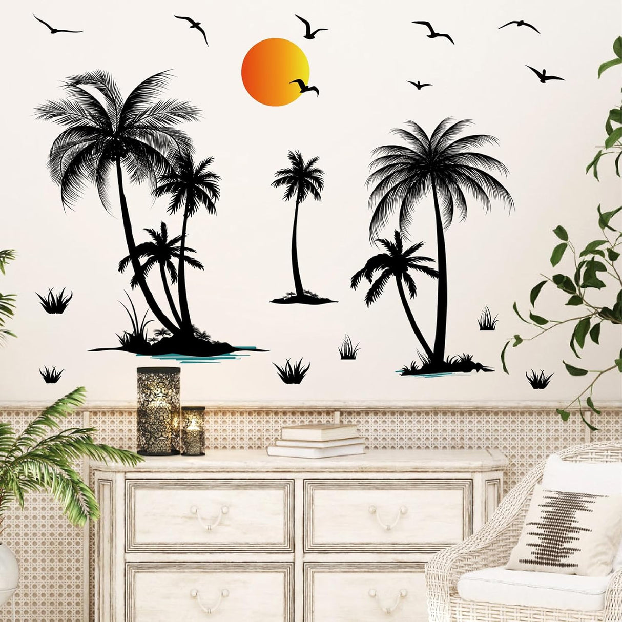 Vinilos Decorativos de Palmera Tropical - Murales para Paredes