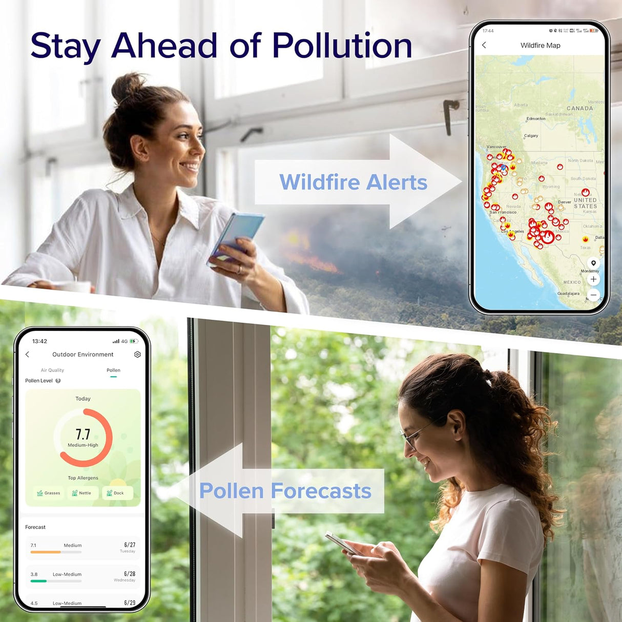 Purificadores de aire LEVOIT 3 en 1 captura alergias