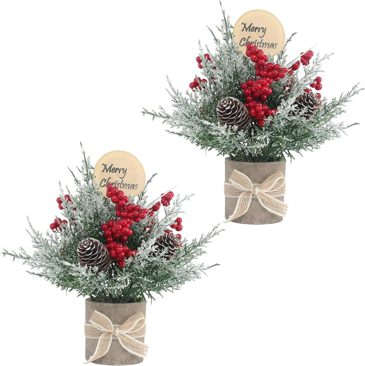 Árbol de Navidad pequeño, marca desconocida, 9 artificial, 2PCS.