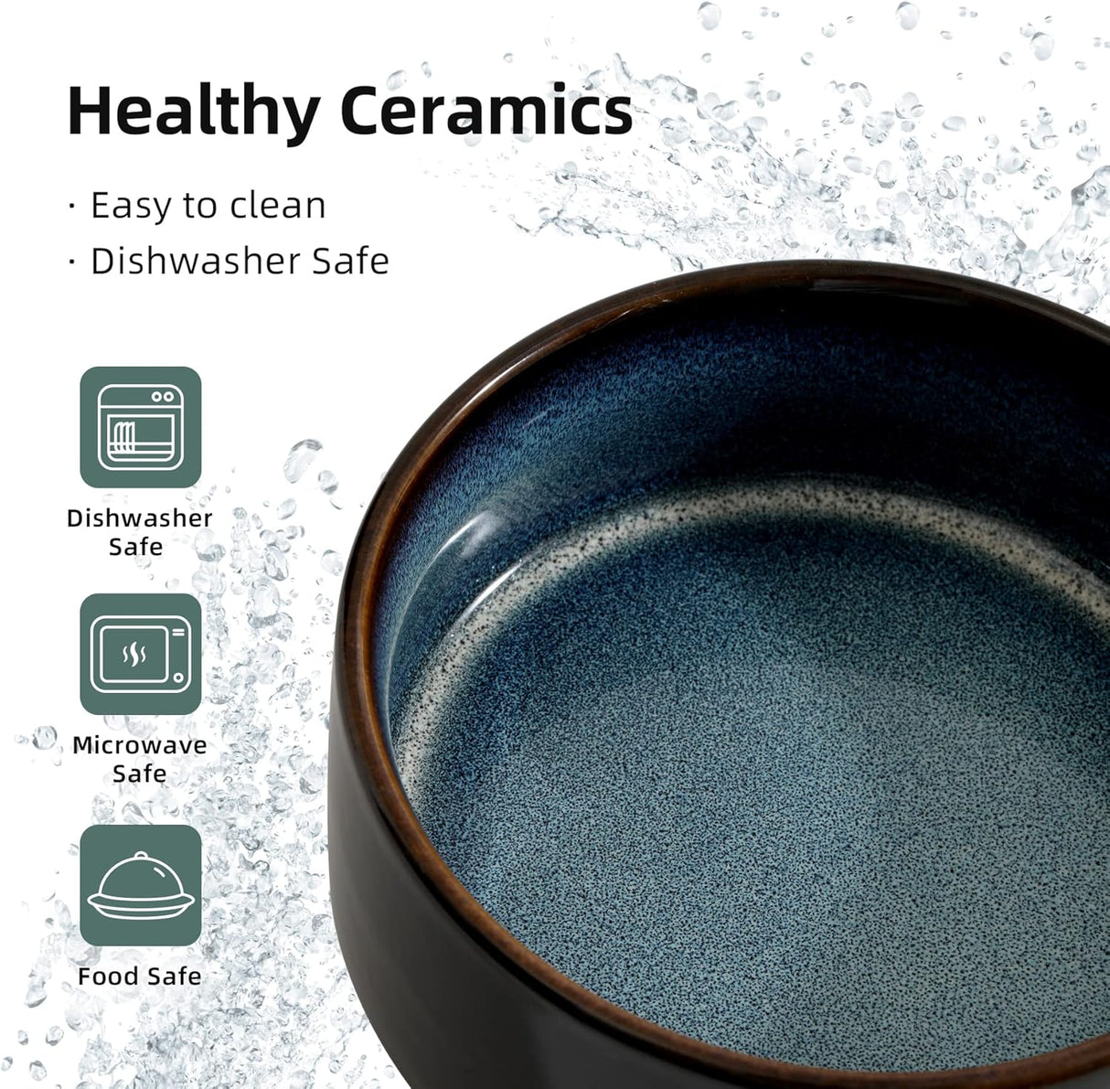 Havniva Cuenco elevado de cerámica para comida y agua gatos