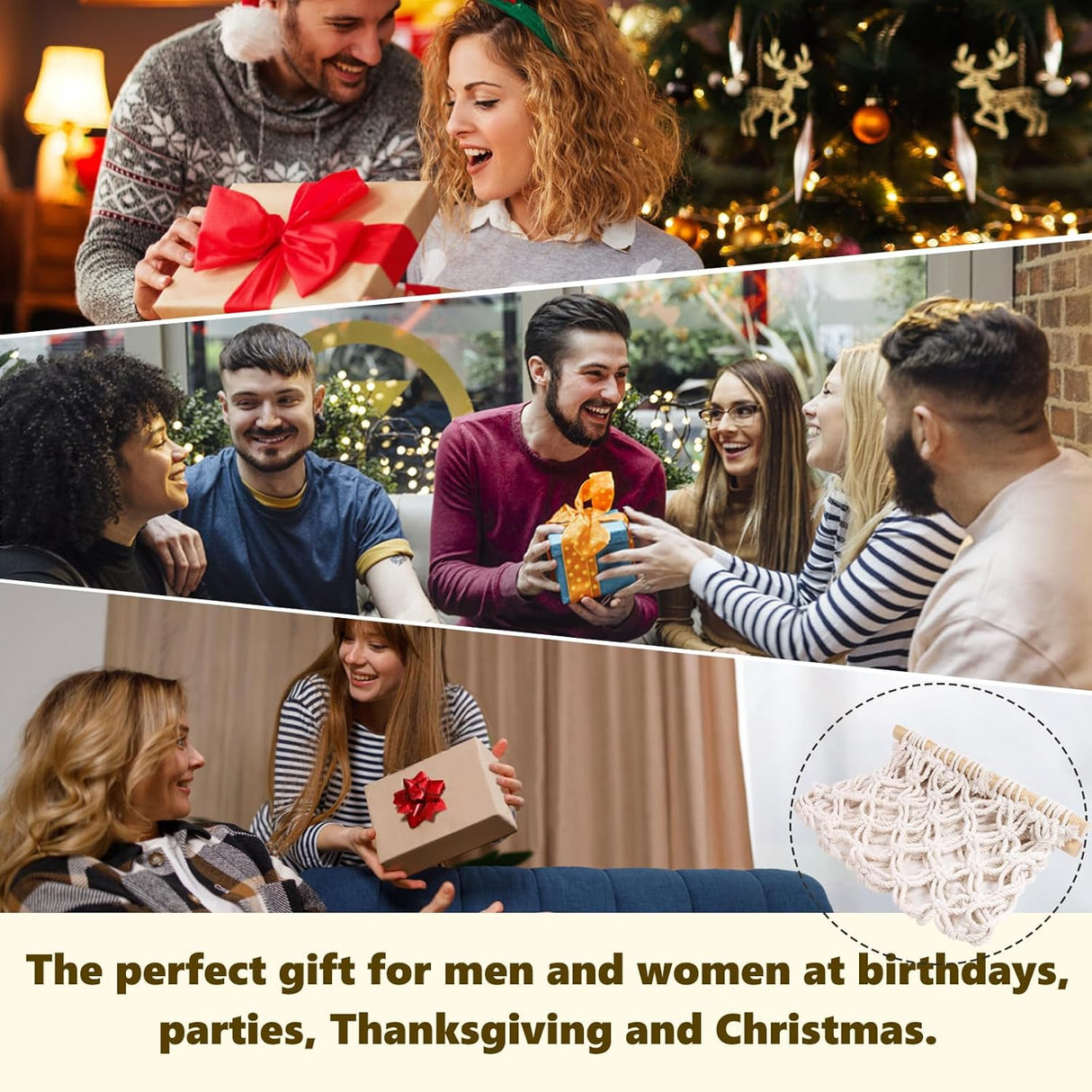 Hamaca Frutal Macramé - Cesta Colgante para Cocina - Modelo 4G